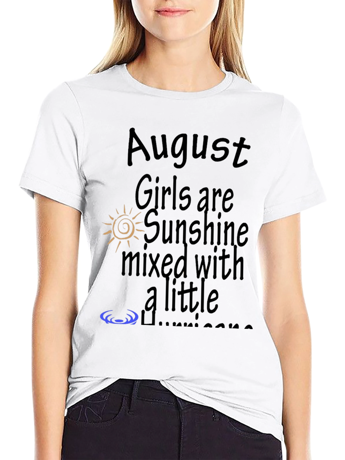 August Girls Sunshine Hurricane Black Graphic Tee