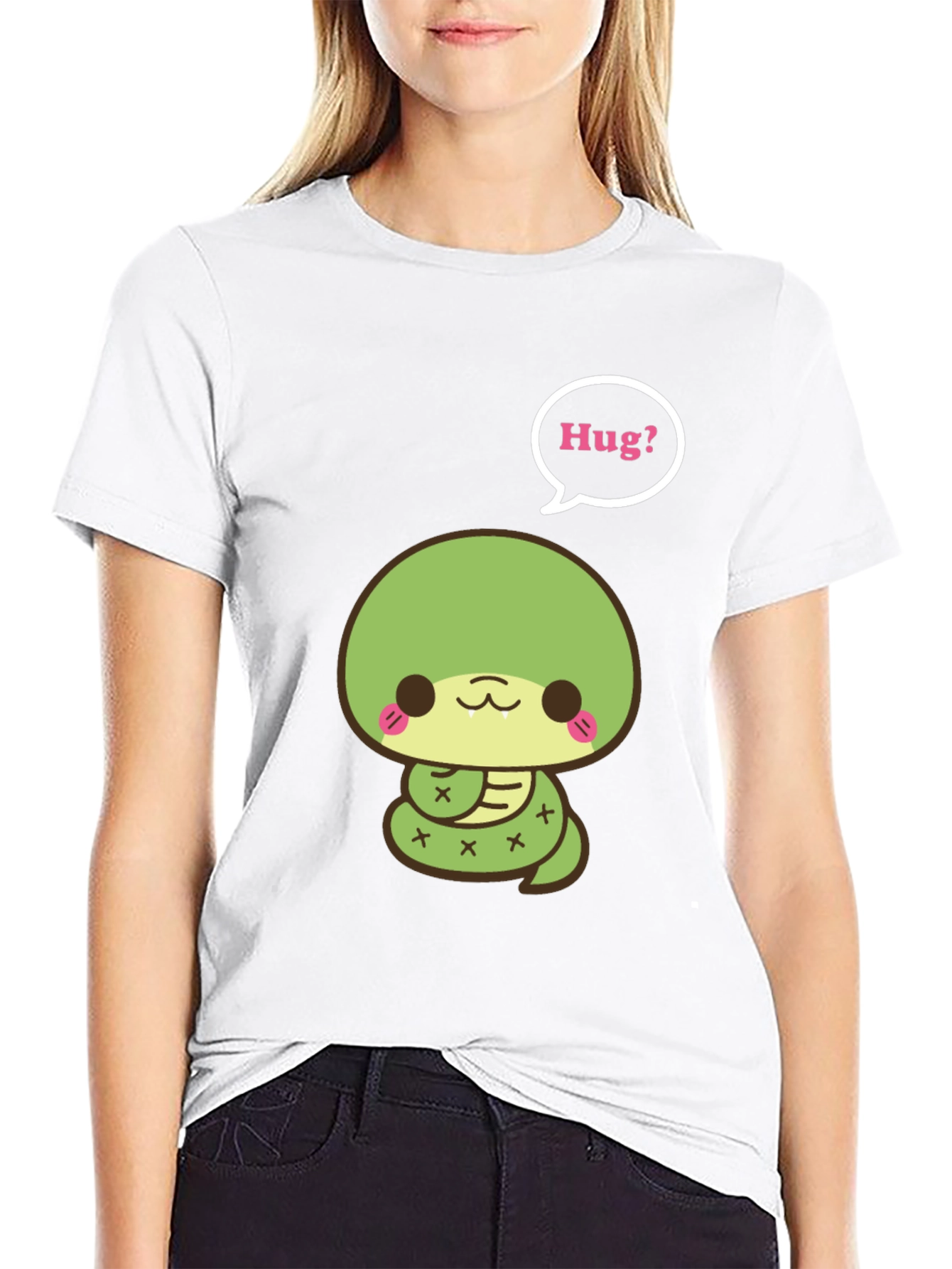 Kawaii Snake Hug? T-Shirt - Cute Reptile Tee