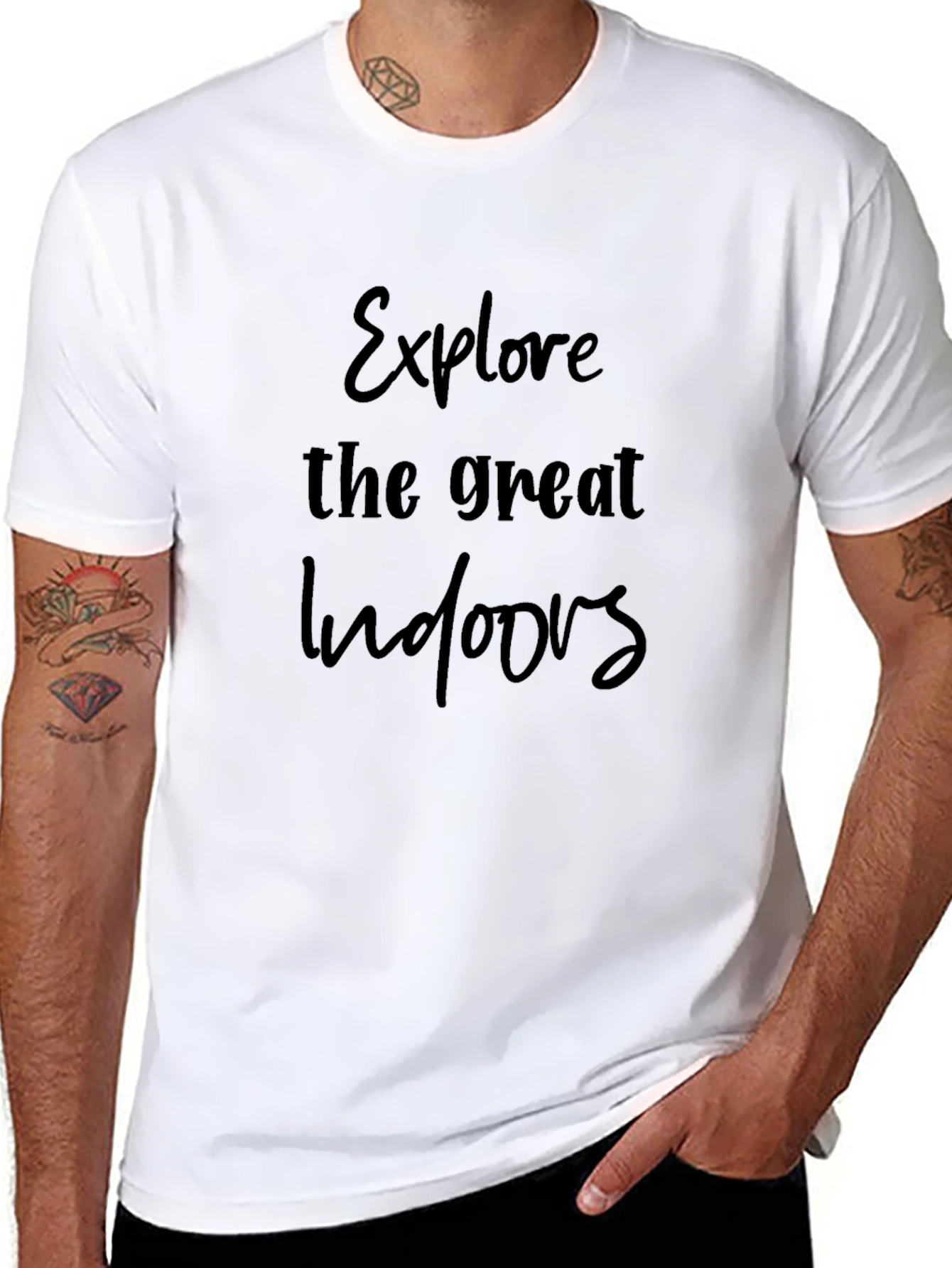 Explore the Great Indoors Black Graphic T-Shirt