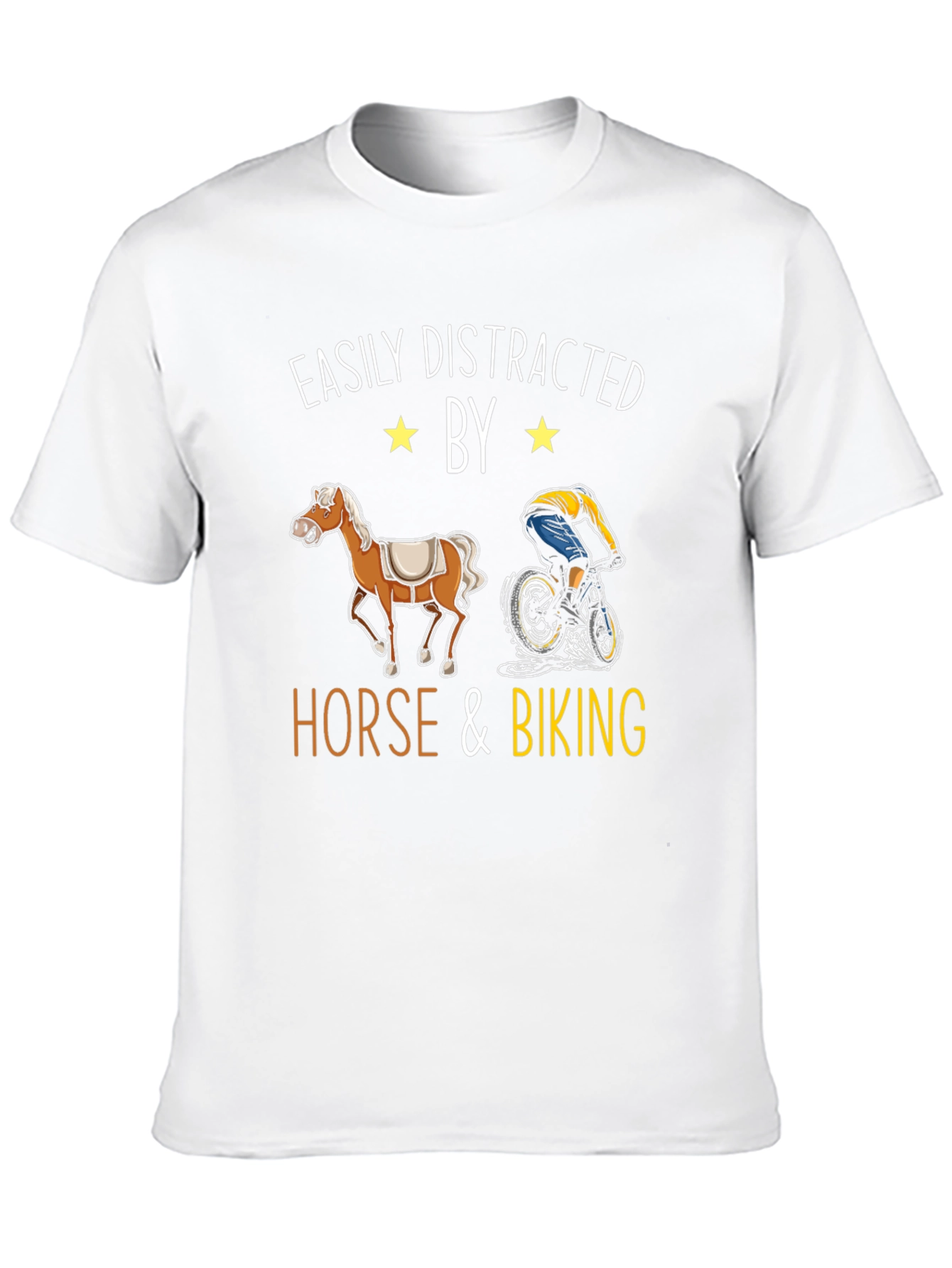 Easily Distracted by Horse & Biking T-Shirt