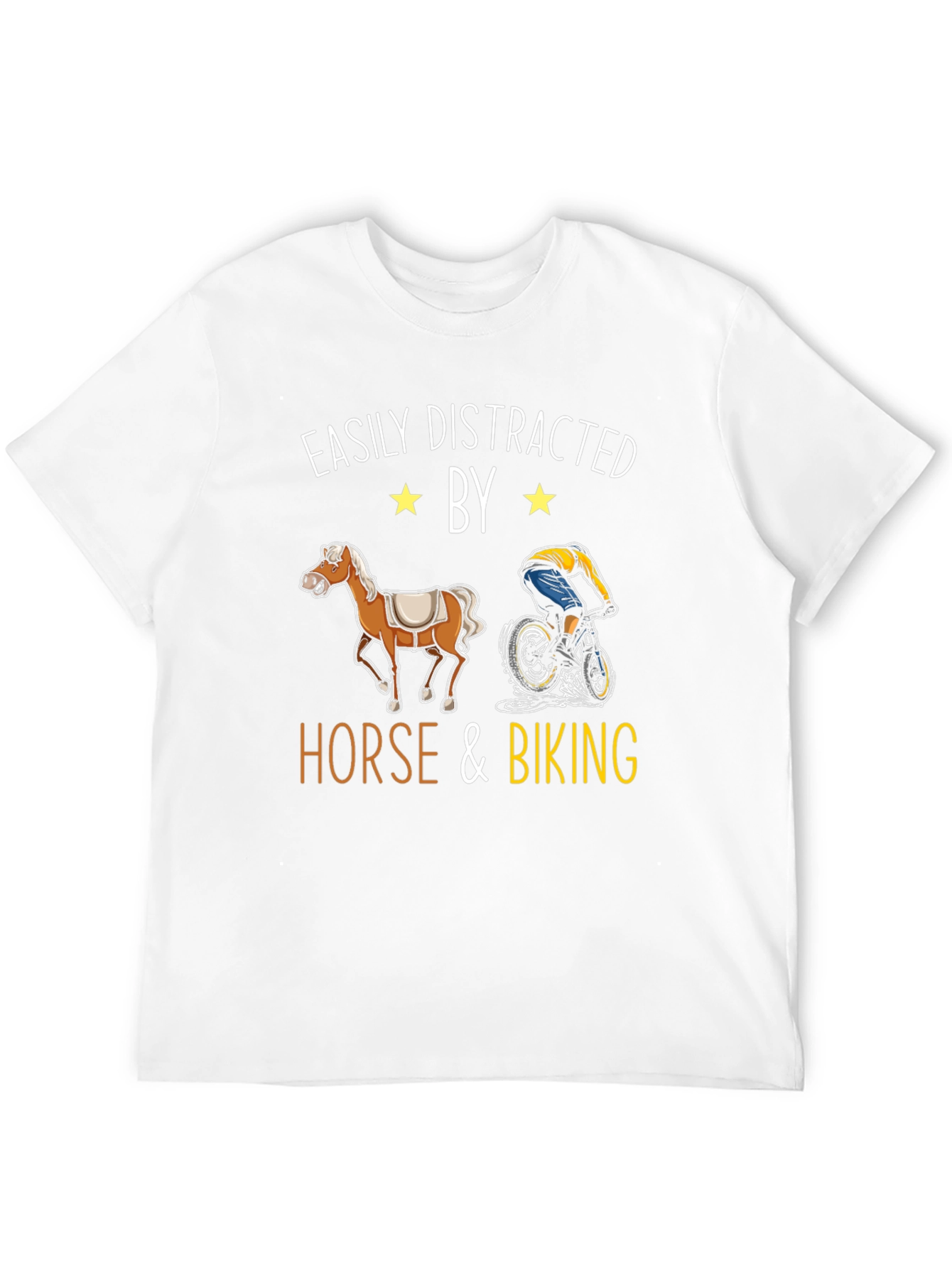 Easily Distracted by Horse & Biking T-Shirt