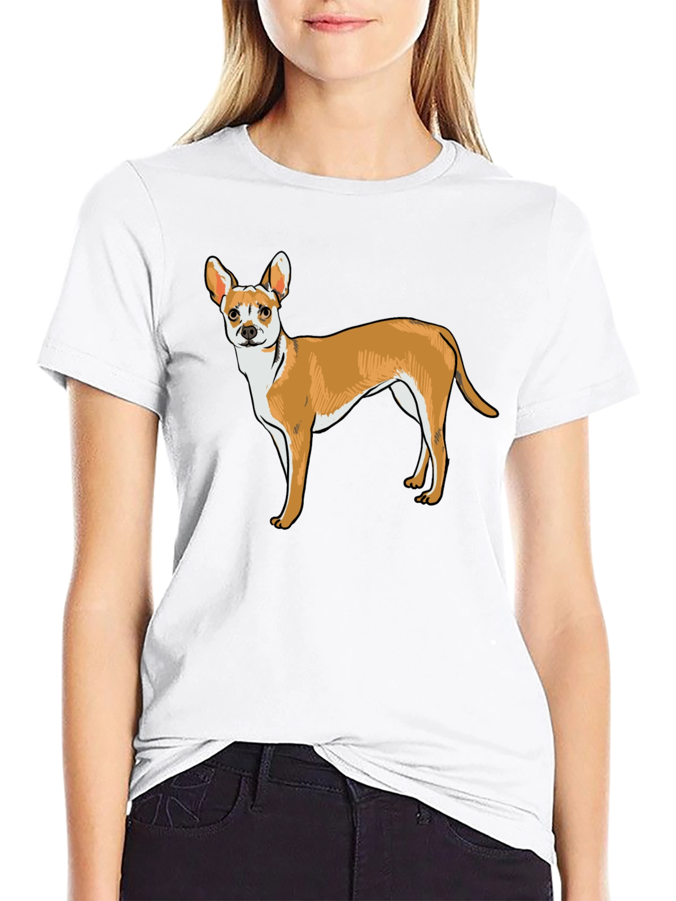 Cute Dog Graphic Tee - Black Unisex Shirt