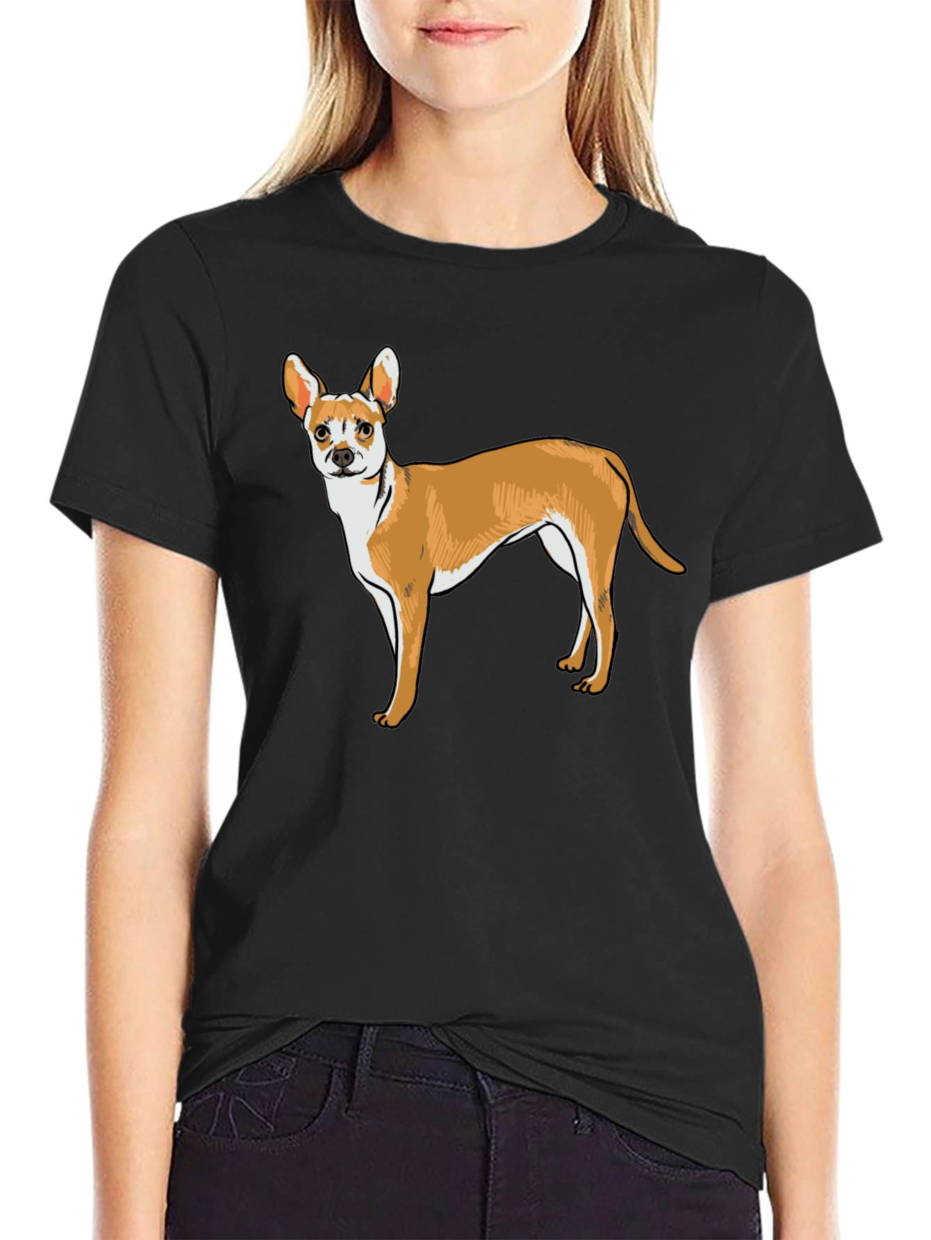 Cute Dog Graphic Tee - Black Unisex Shirt