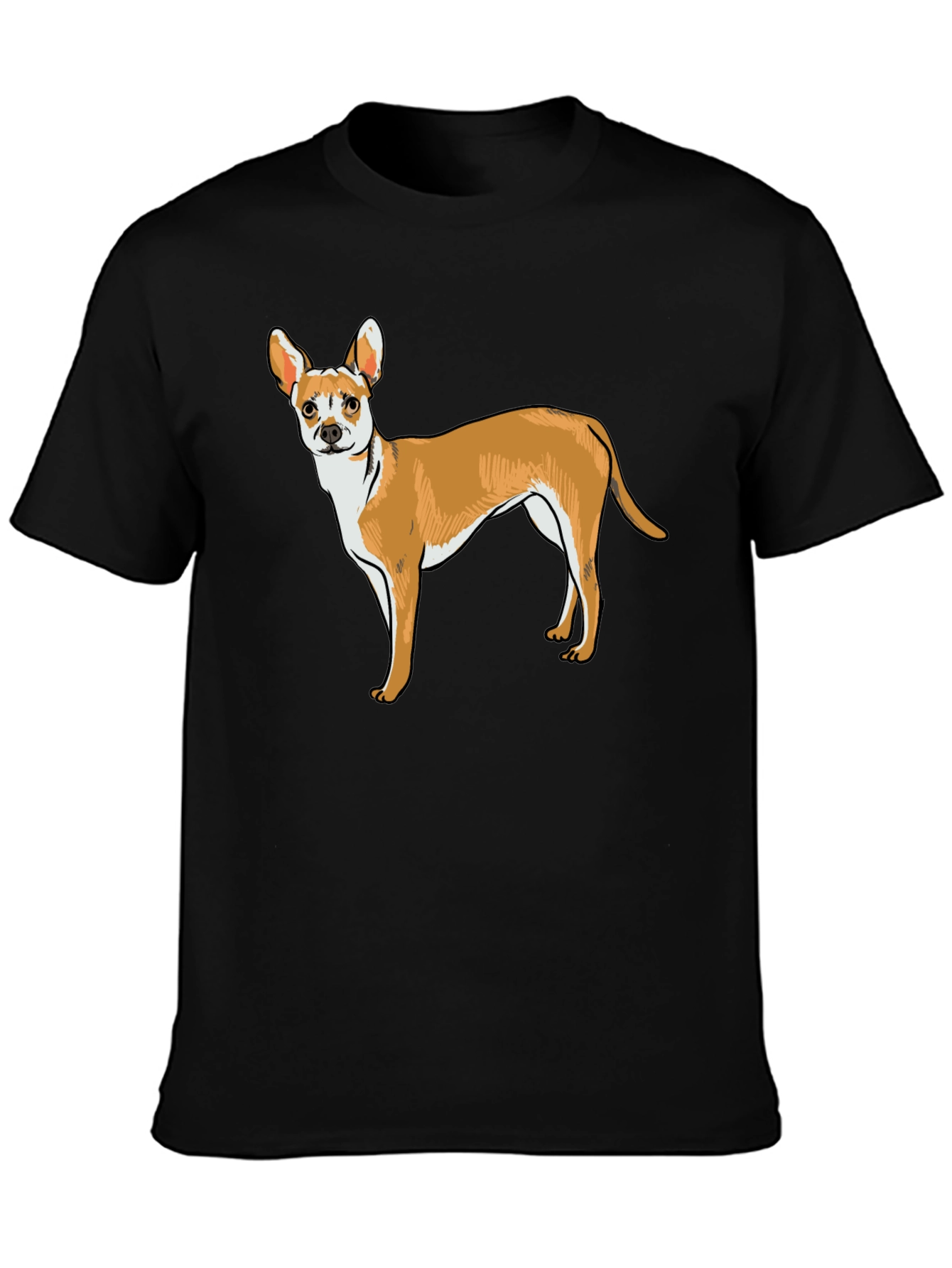 Cute Dog Graphic Tee - Black Unisex Shirt