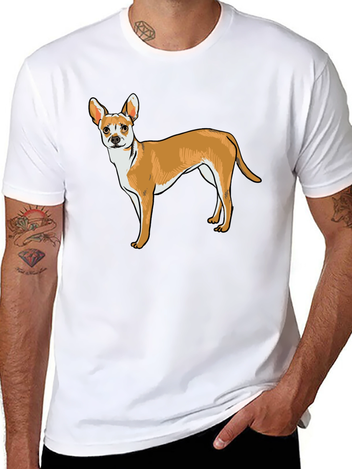 Cute Dog Graphic Tee - Black Unisex Shirt