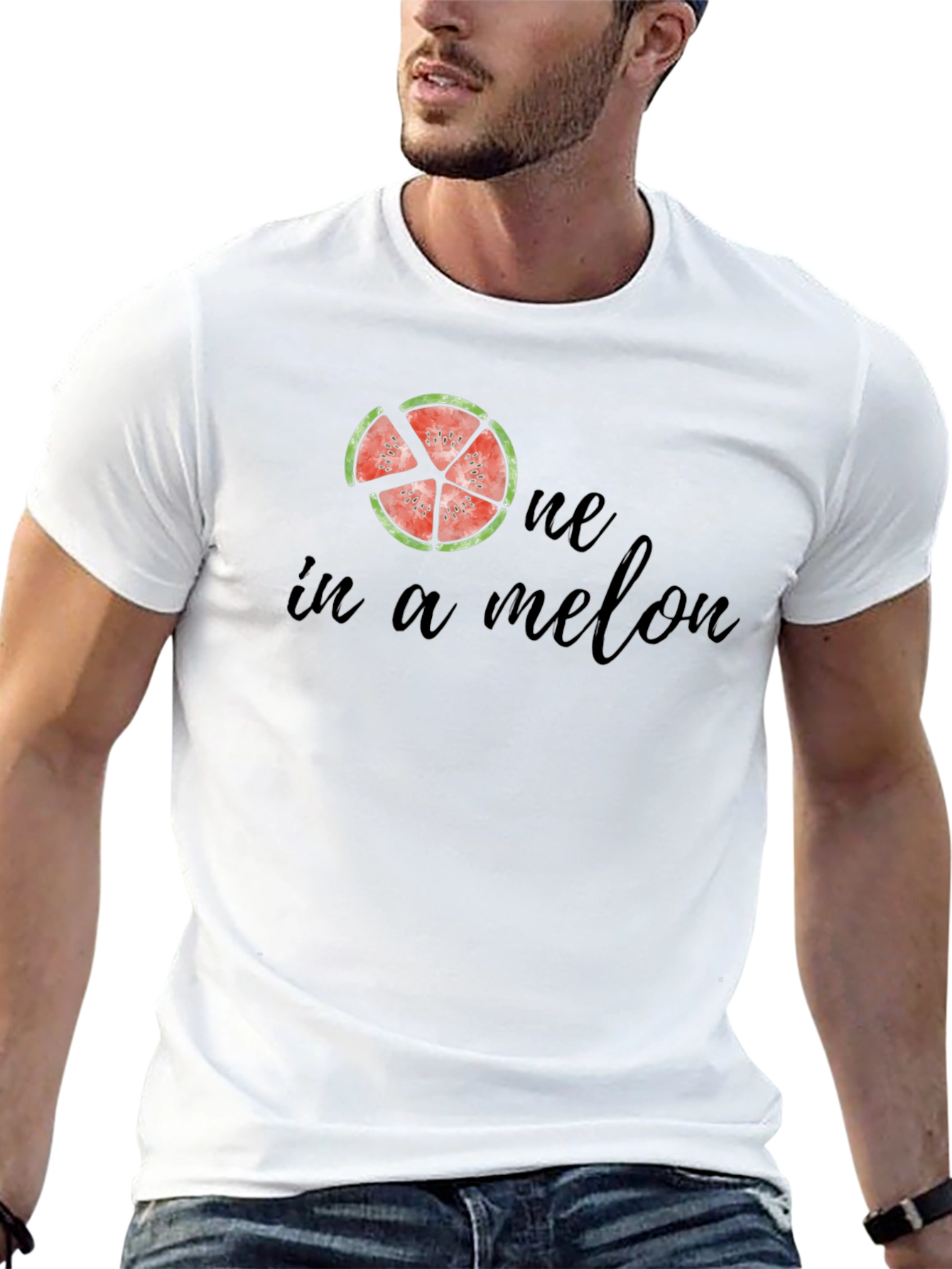One In A Melon Black Graphic Tee