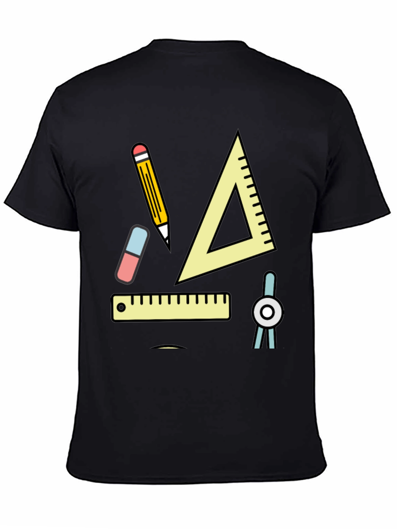Geometry Tools Graphic Tee - Black Cotton Shirt