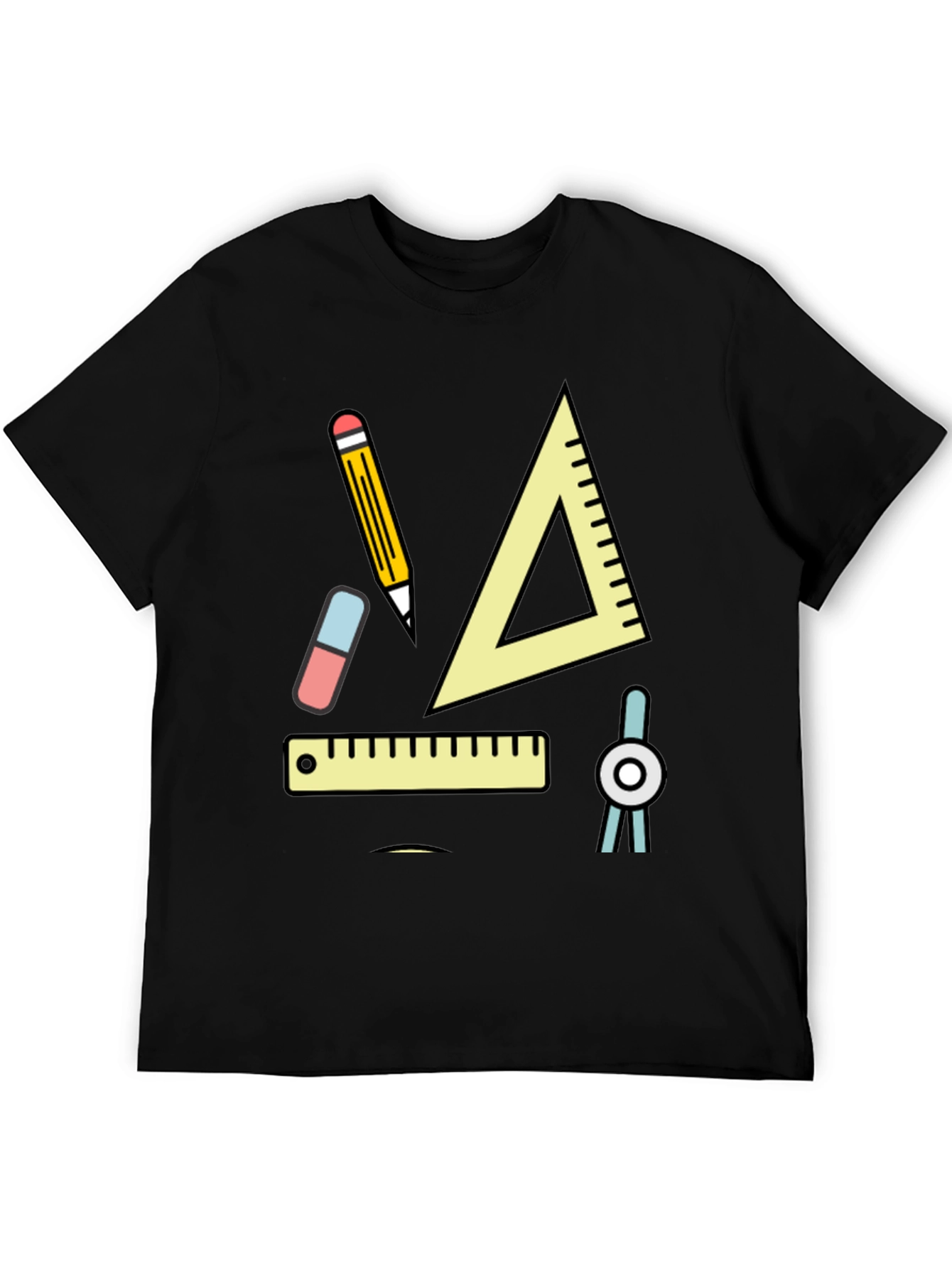 Geometry Tools Graphic Tee - Black Cotton Shirt