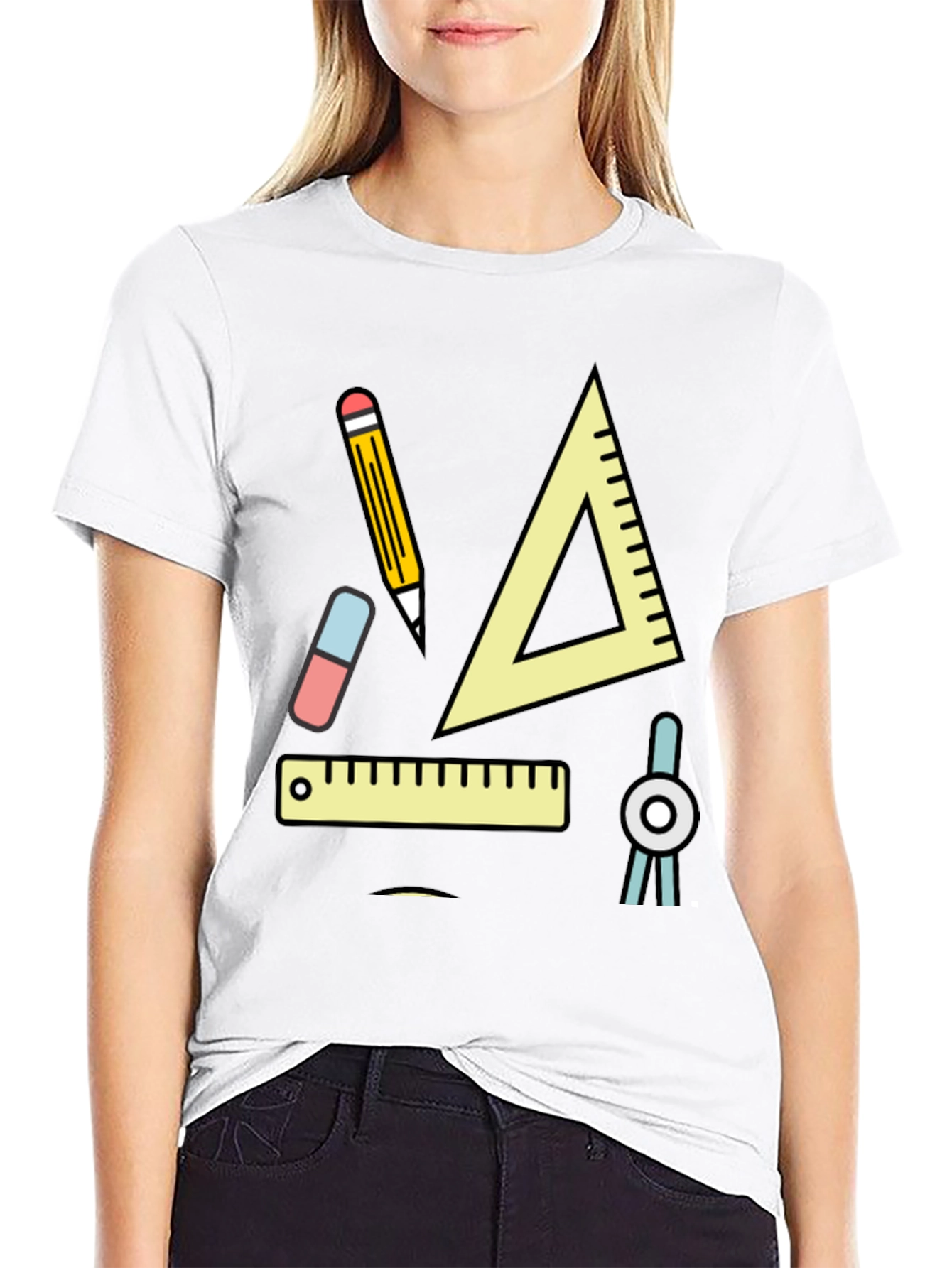 Geometry Tools Graphic Tee - Black Cotton Shirt