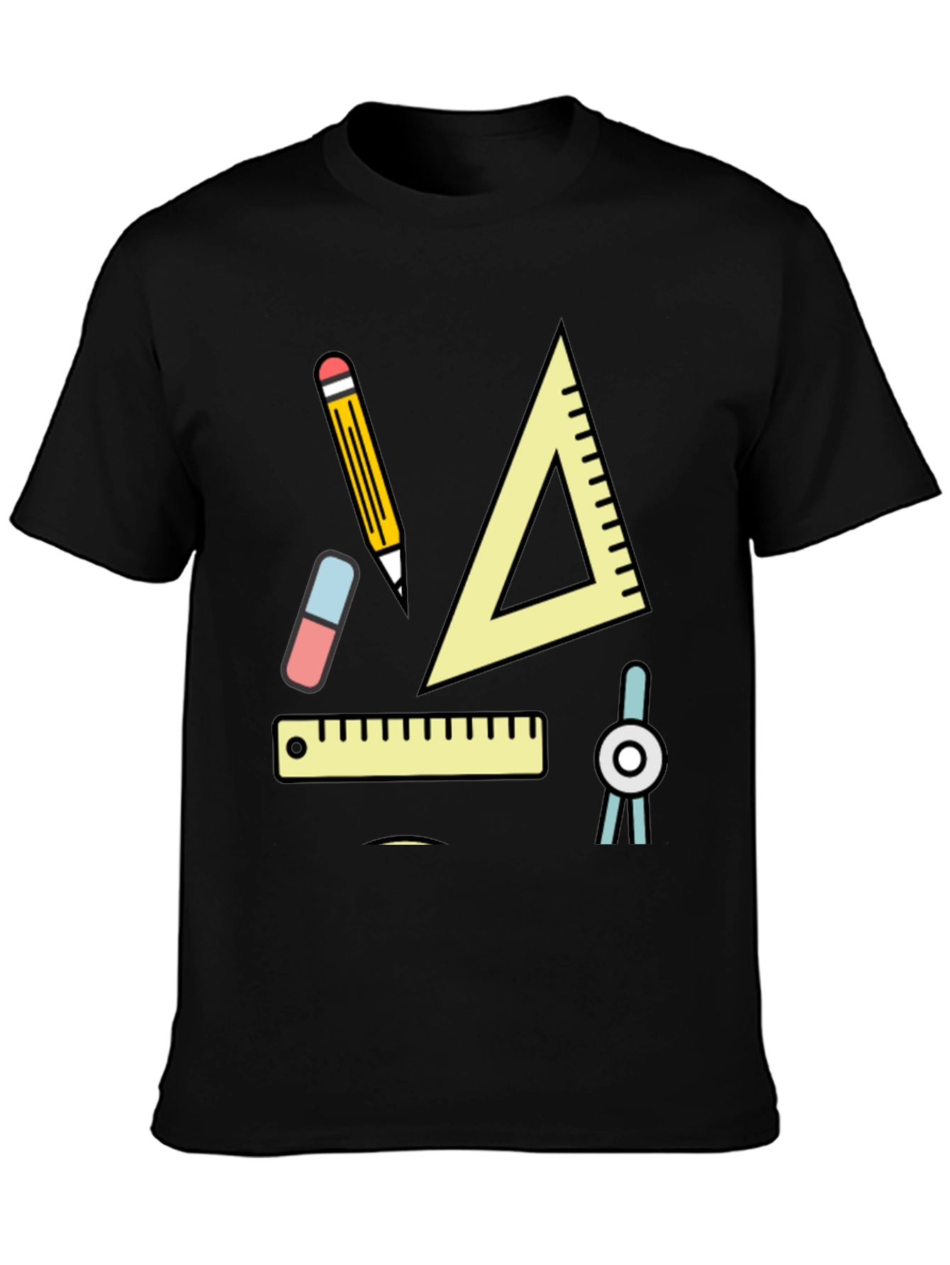 Geometry Tools Graphic Tee - Black Cotton Shirt