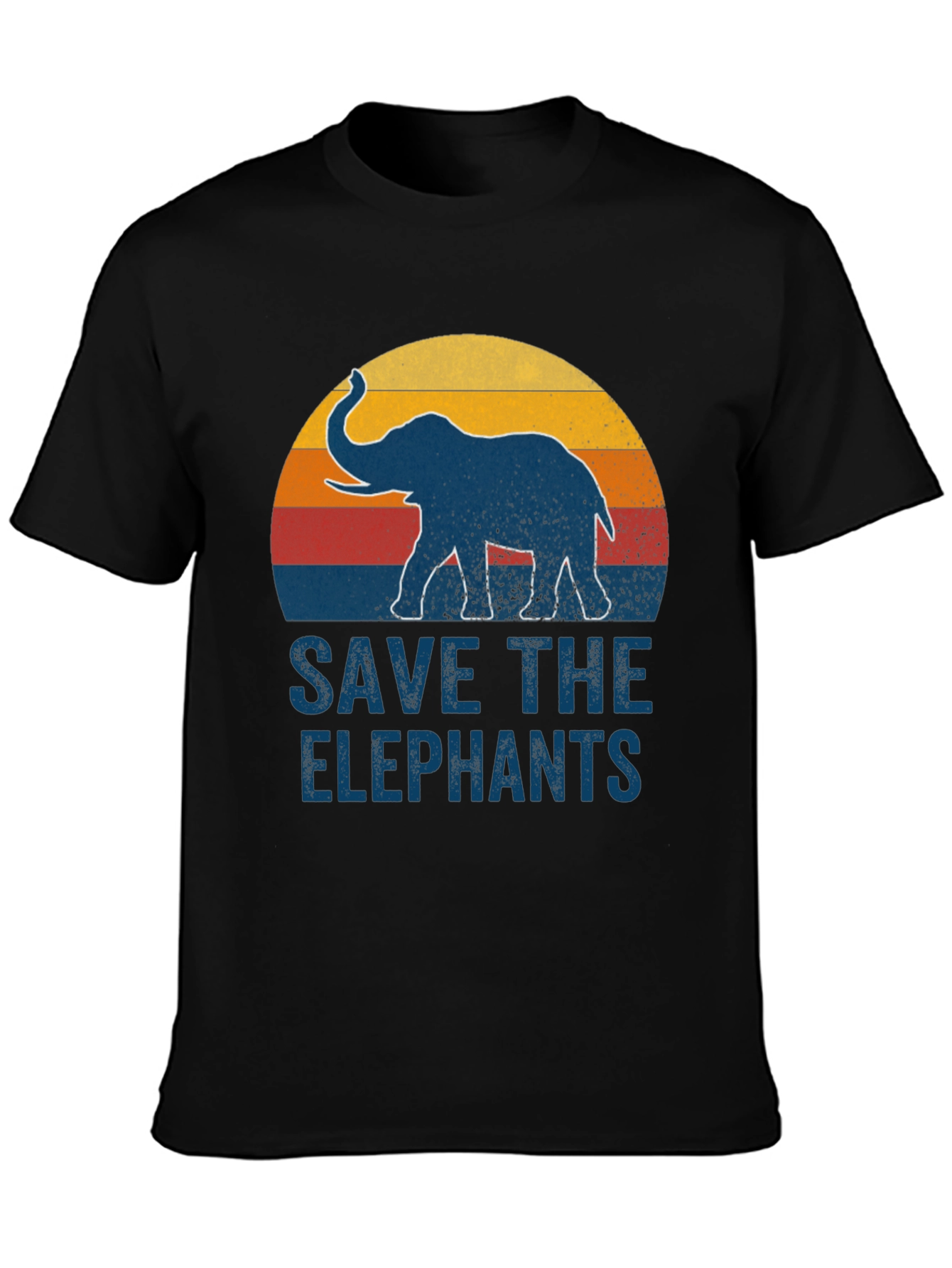 Save the Elephants Graphic Tee - Retro Style