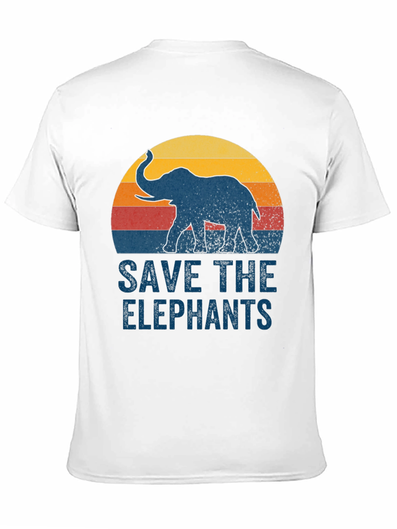 Save the Elephants Graphic Tee - Retro Style