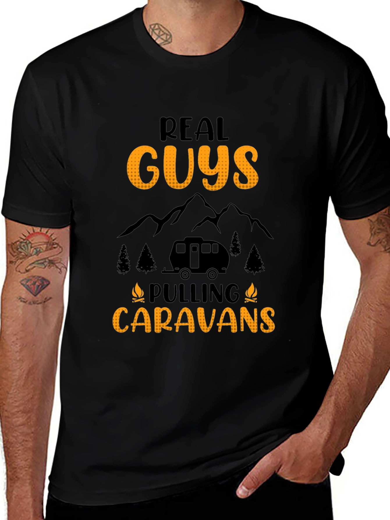 Real Guys Pulling Caravans Graphic Tee