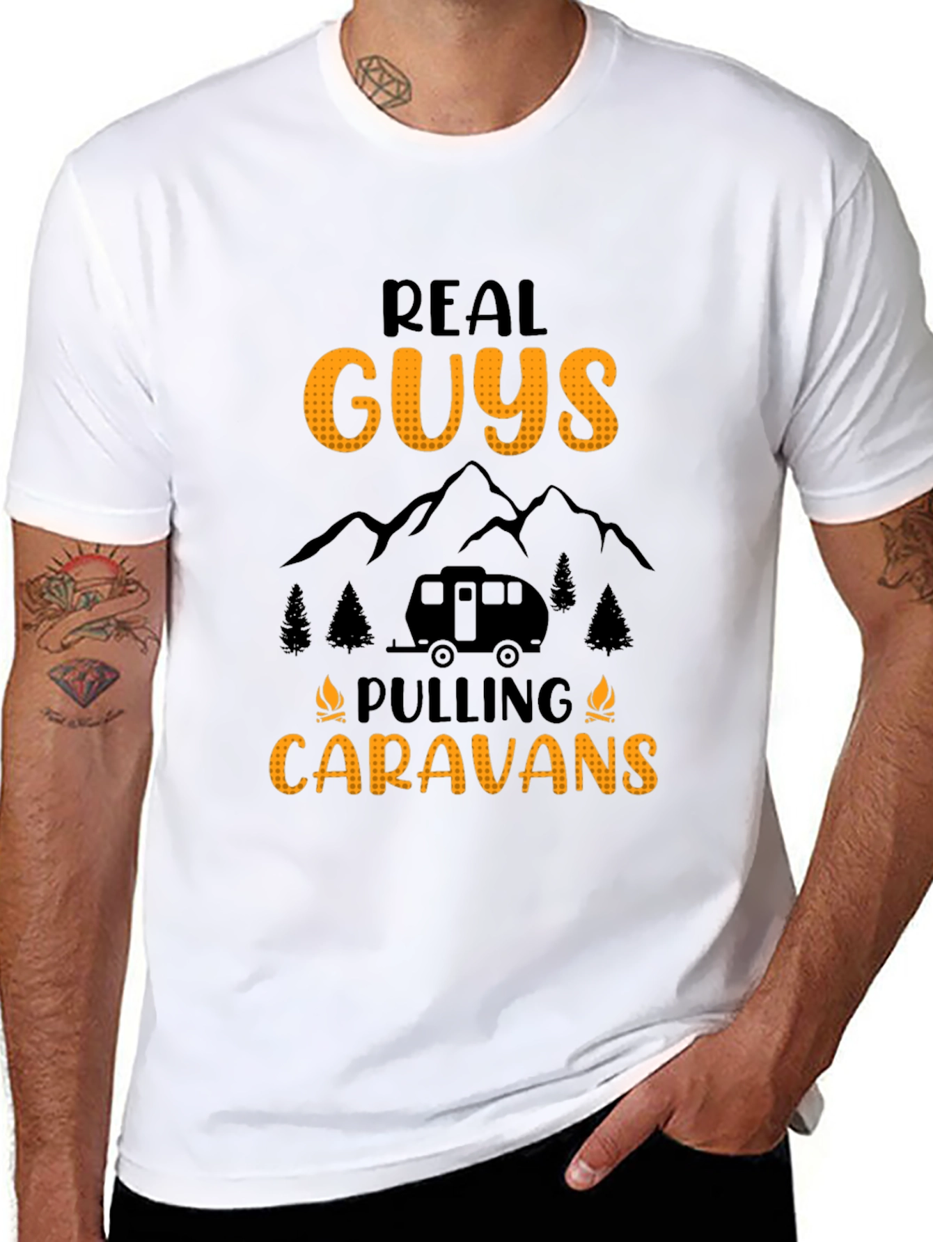 Real Guys Pulling Caravans Graphic Tee