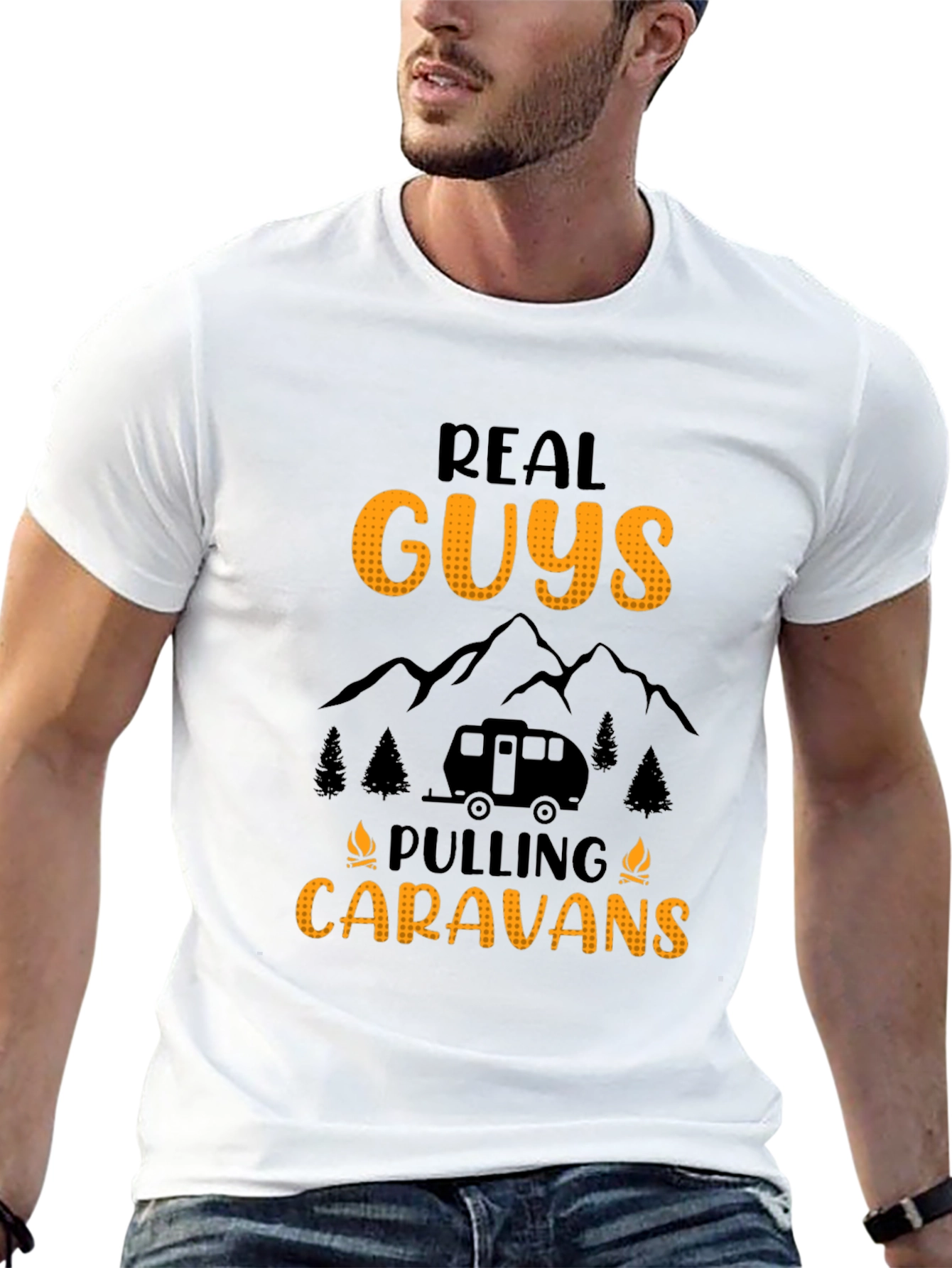 Real Guys Pulling Caravans Graphic Tee