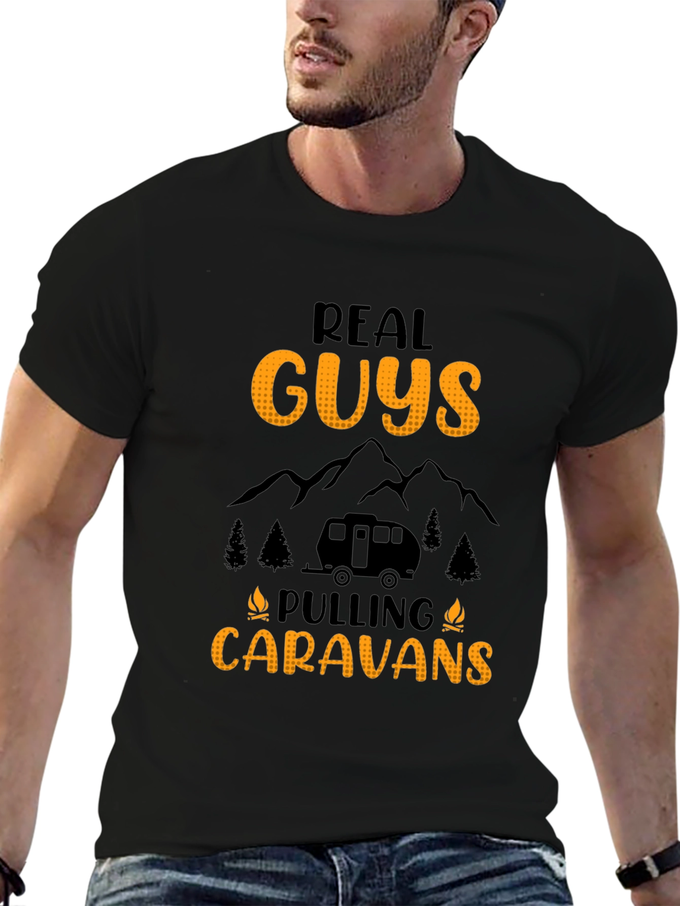 Real Guys Pulling Caravans Graphic Tee