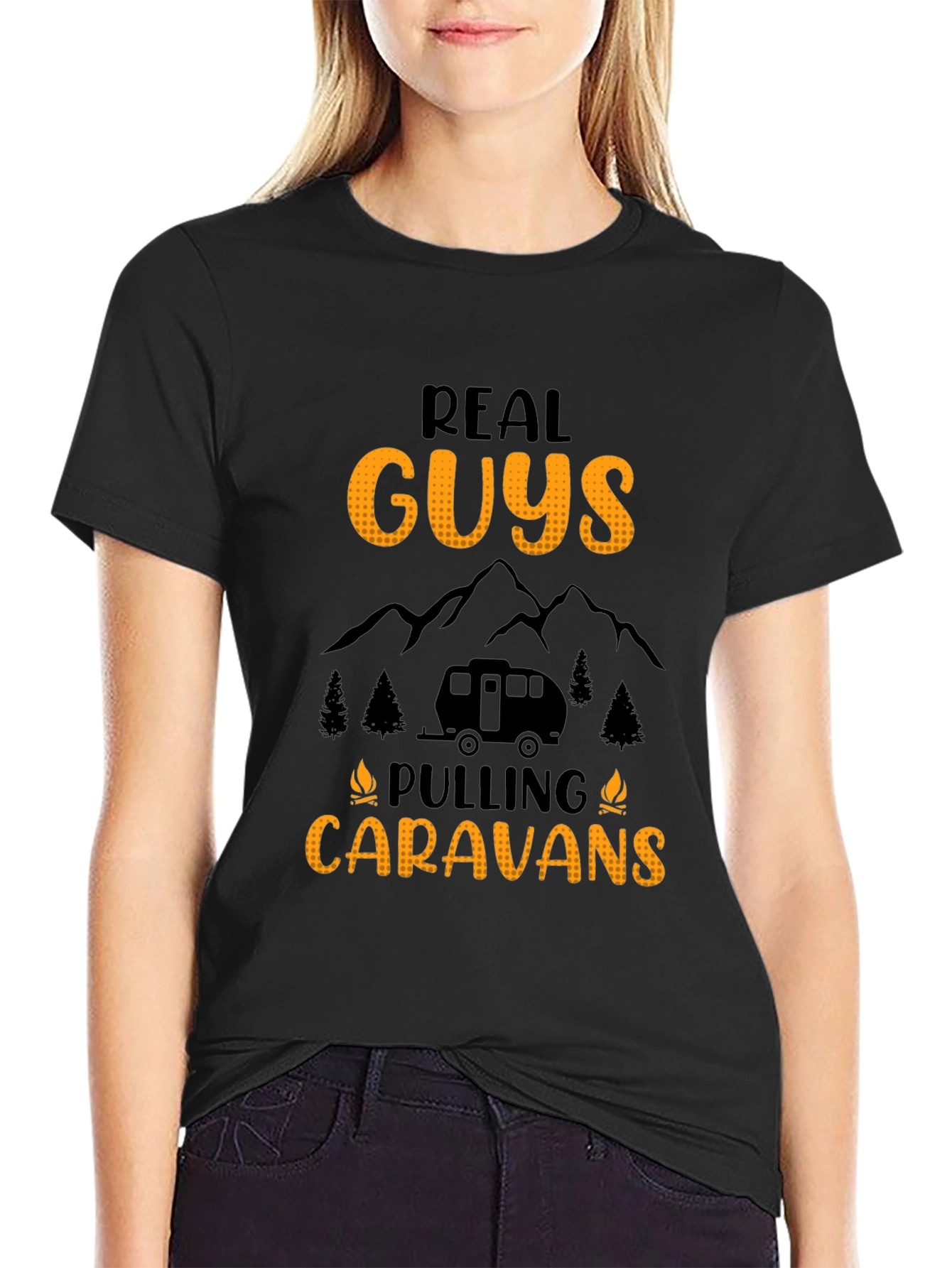 Real Guys Pulling Caravans Graphic Tee