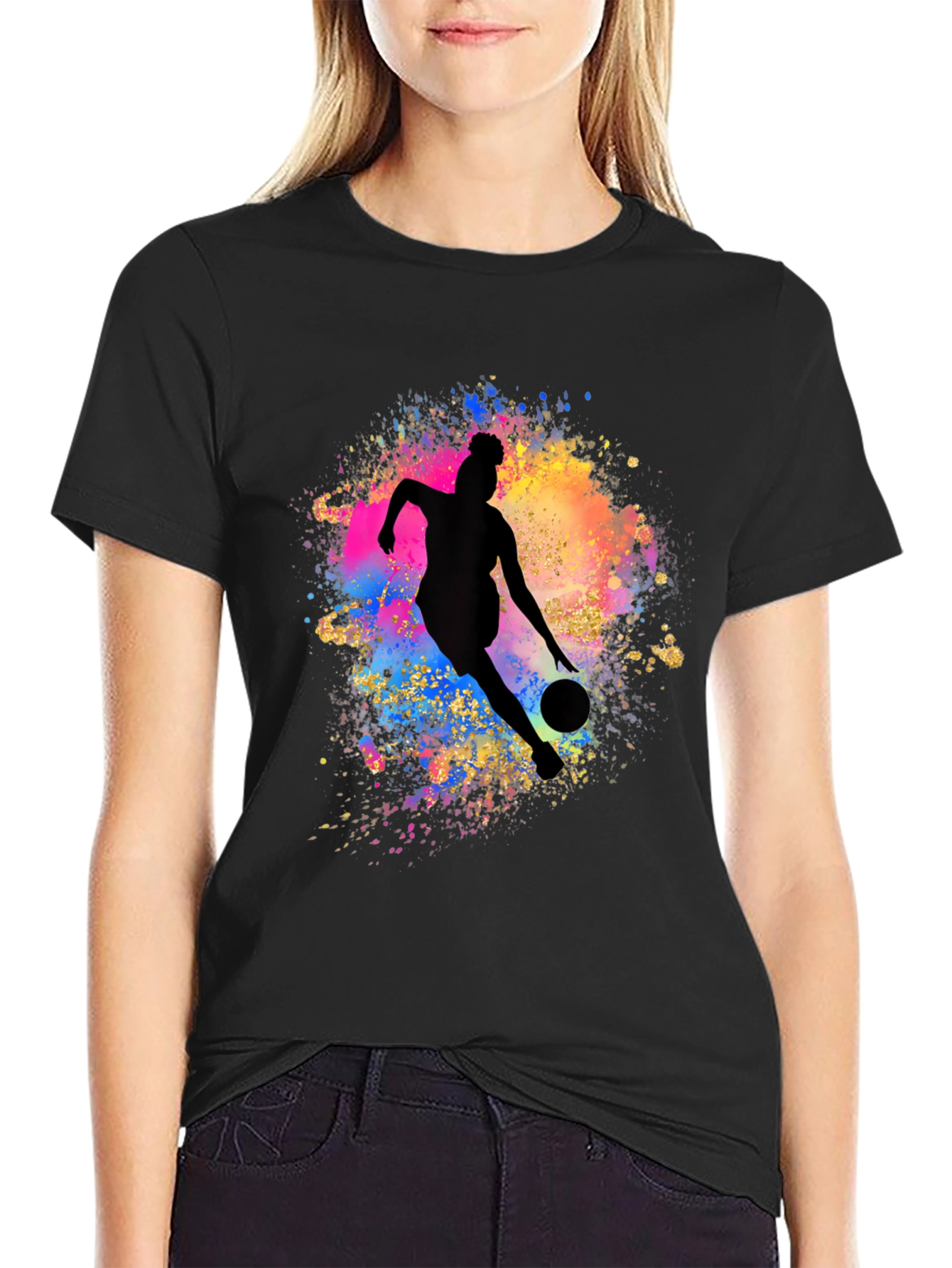 Soccer Girl Splash Graphic Tee