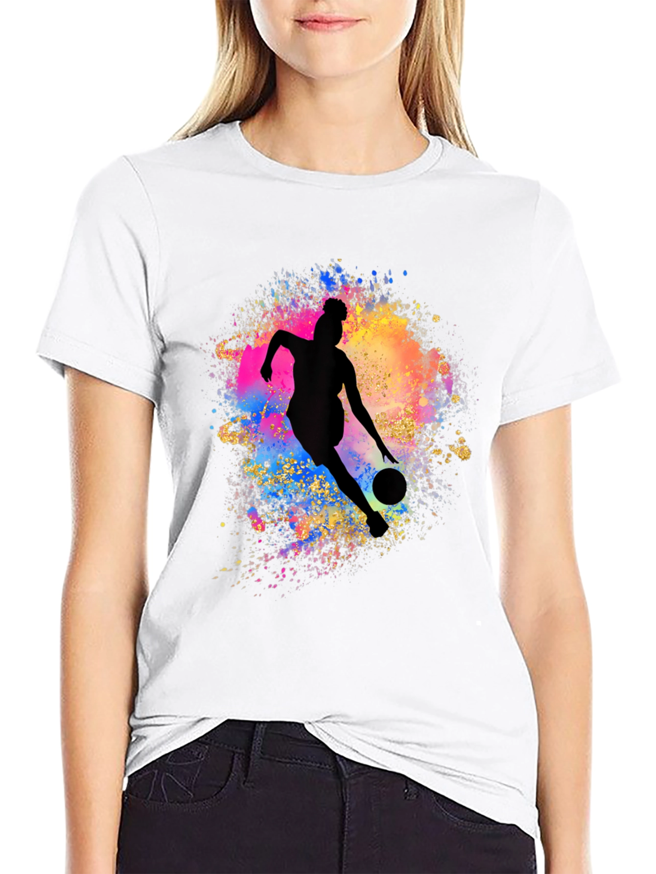 Soccer Girl Splash Graphic Tee