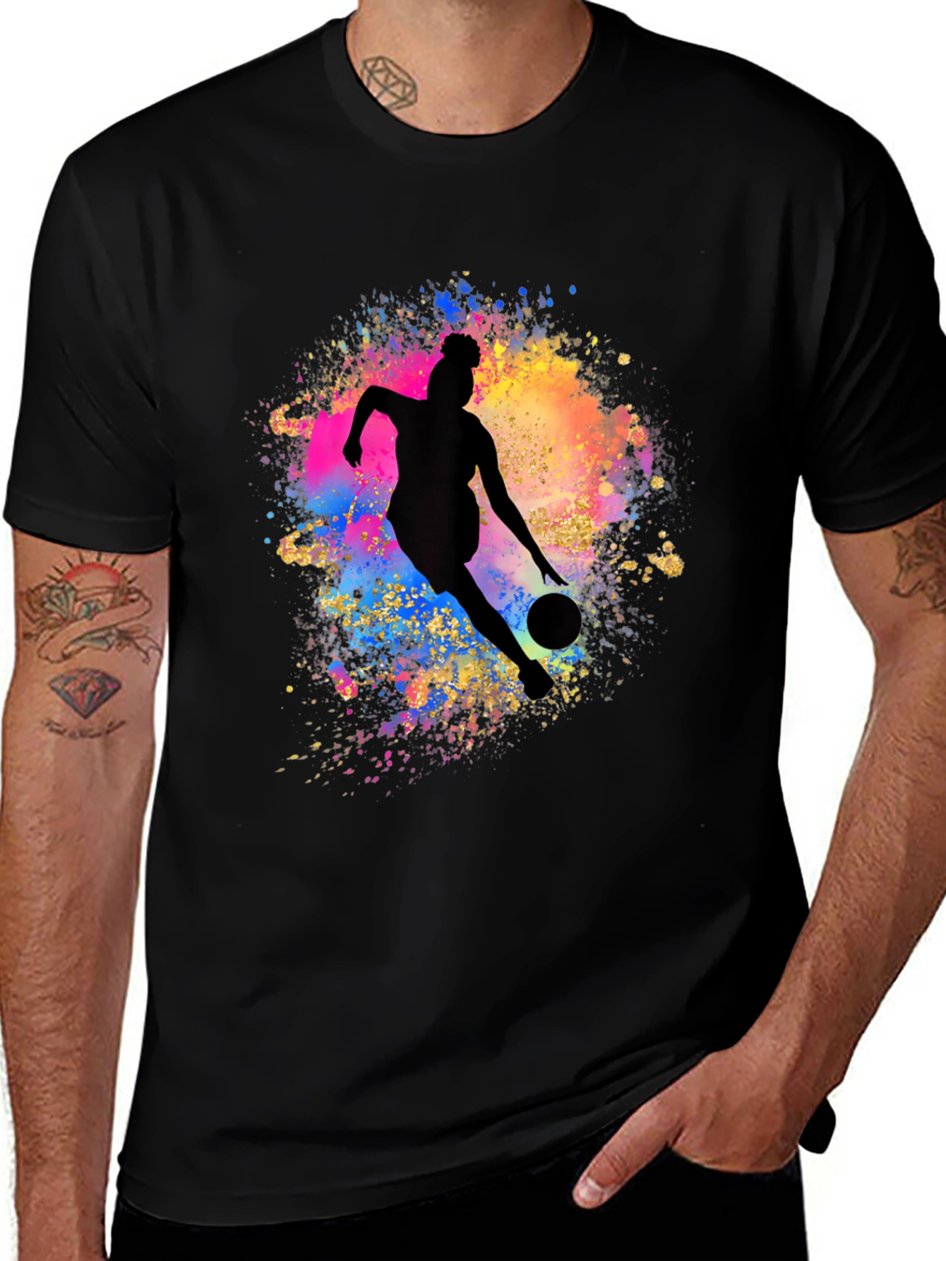 Soccer Girl Splash Graphic Tee