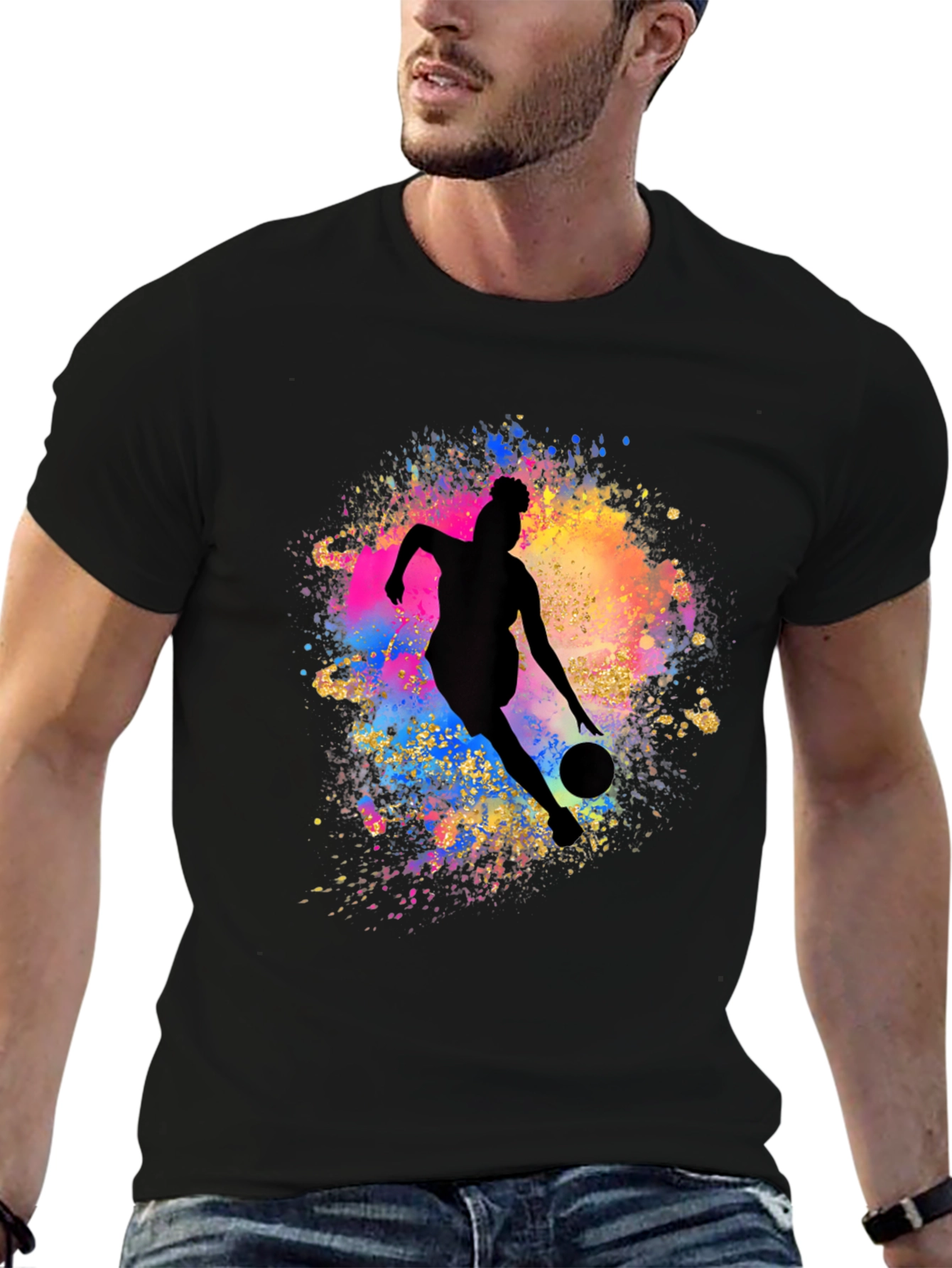 Soccer Girl Splash Graphic Tee