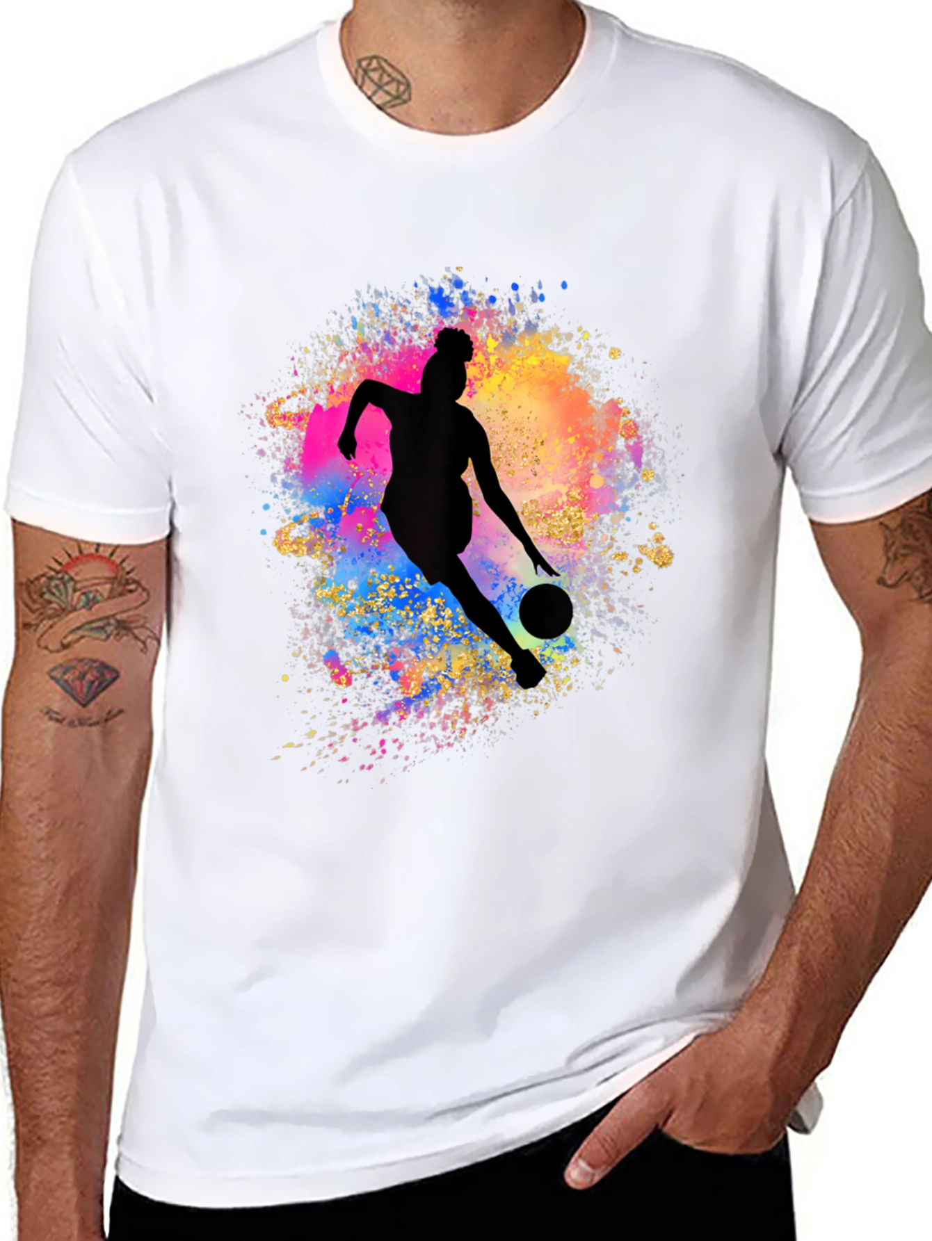 Soccer Girl Splash Graphic Tee