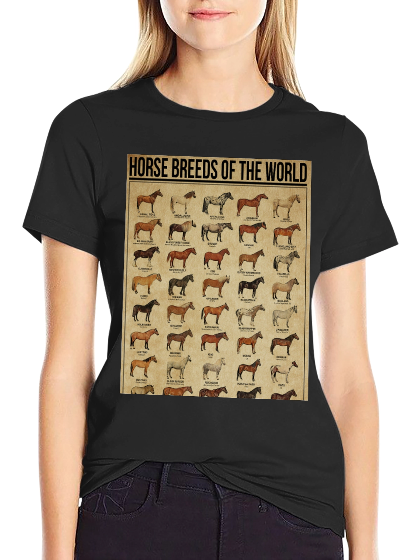 Horse Breeds of the World Graphic Tee
