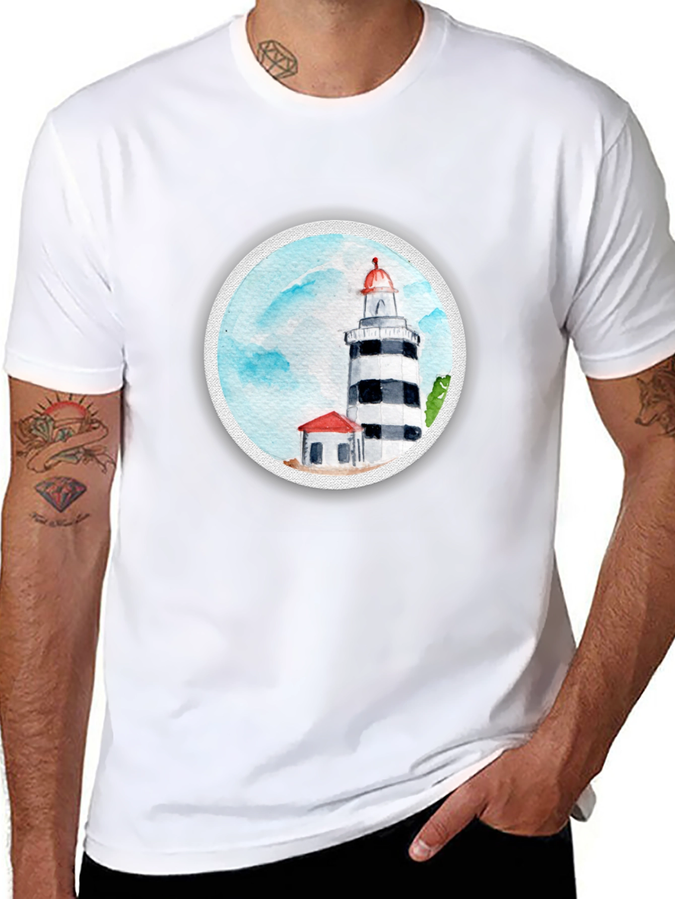 Lighthouse Graphic Print Tee - Classic Comfort