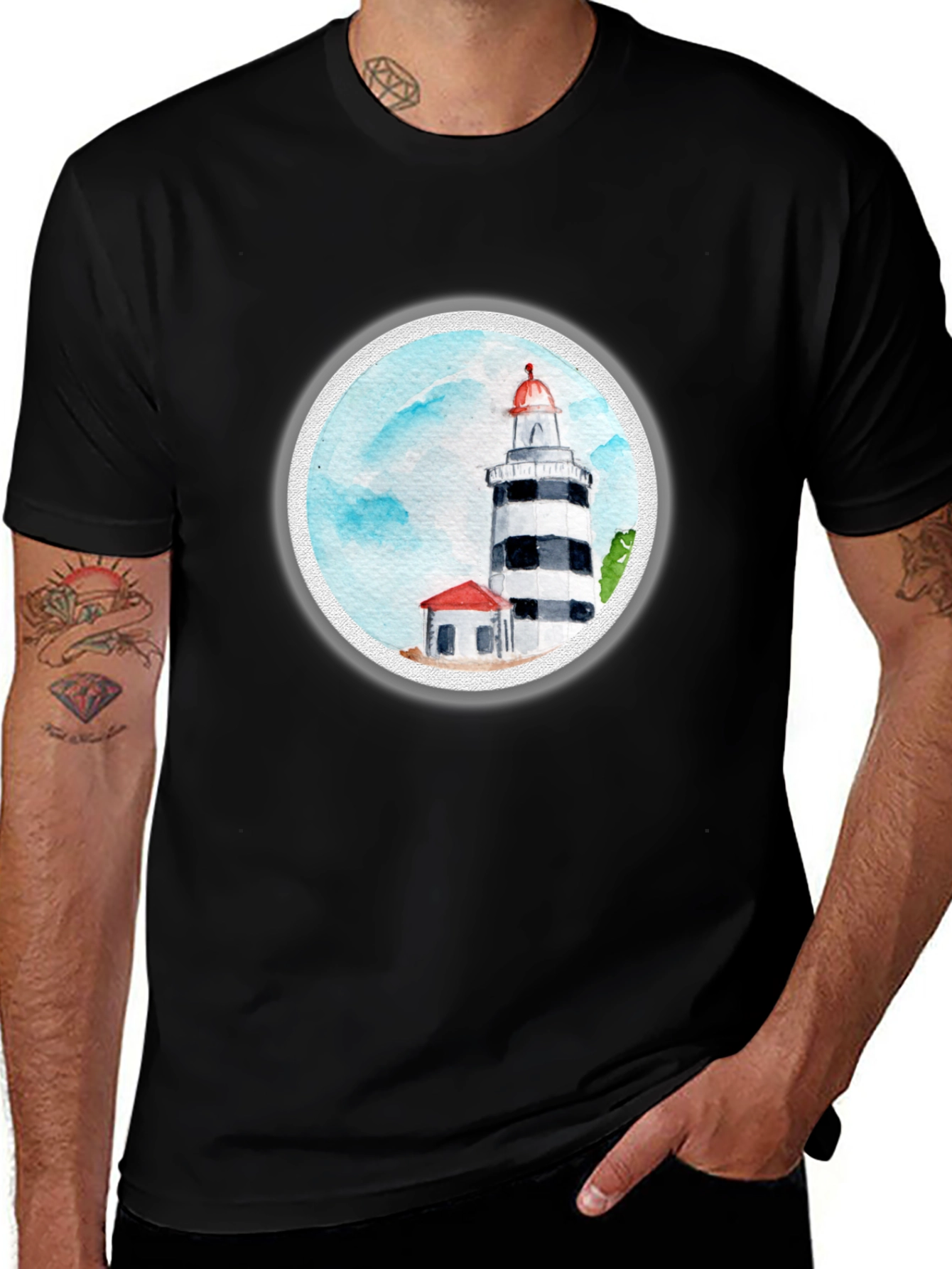Lighthouse Graphic Print Tee - Classic Comfort