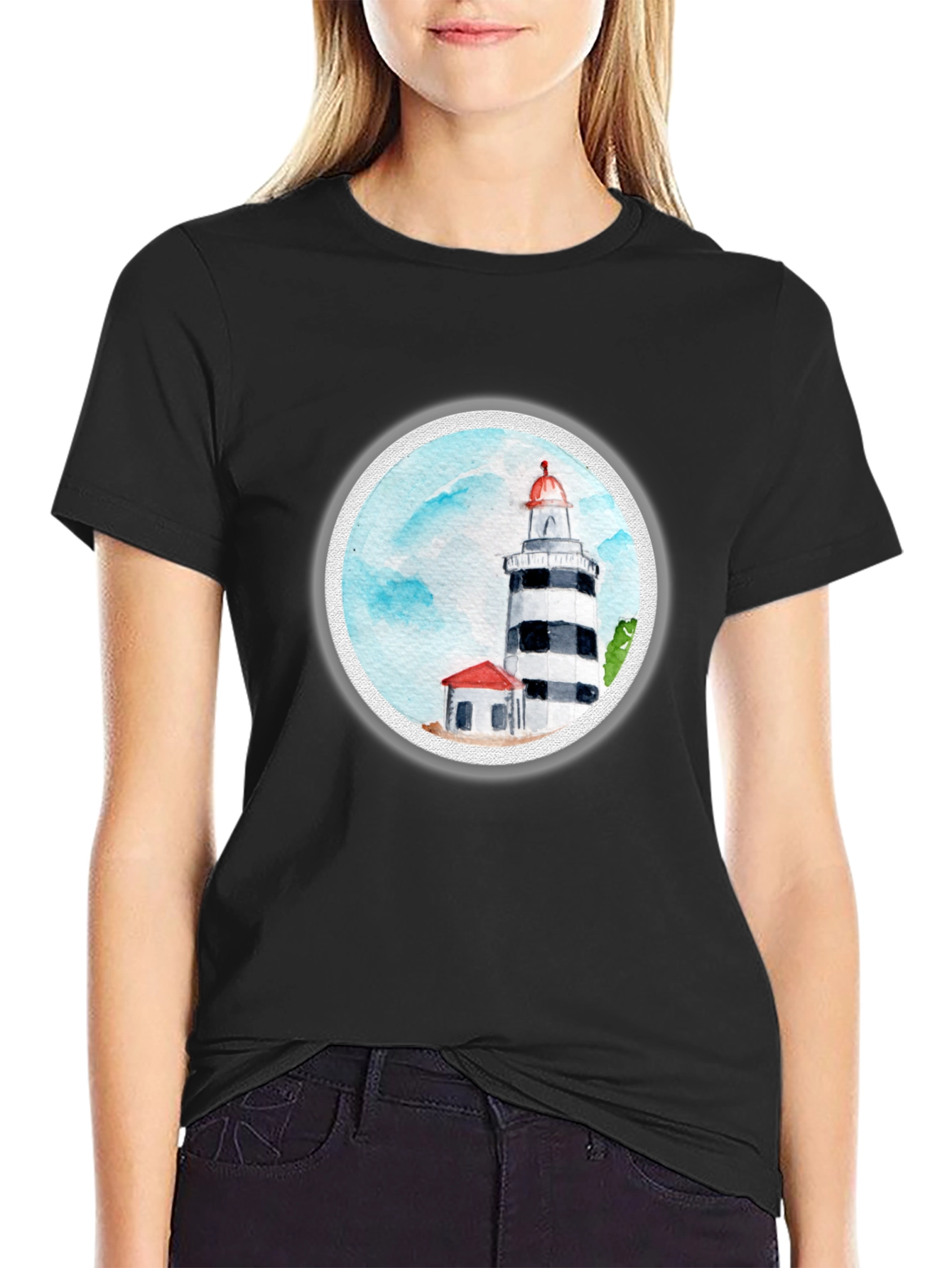 Lighthouse Graphic Print Tee - Classic Comfort