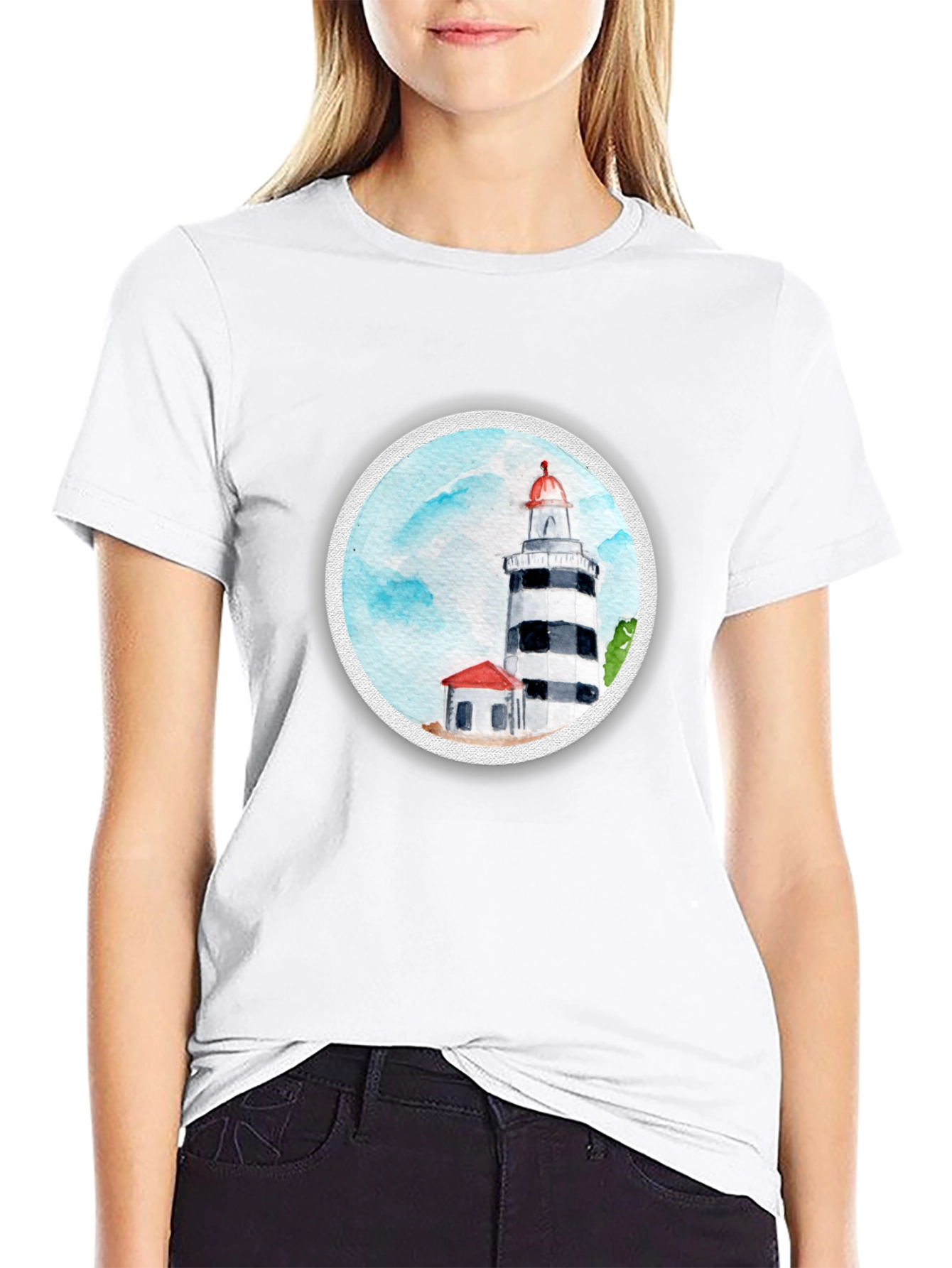 Lighthouse Graphic Print Tee - Classic Comfort