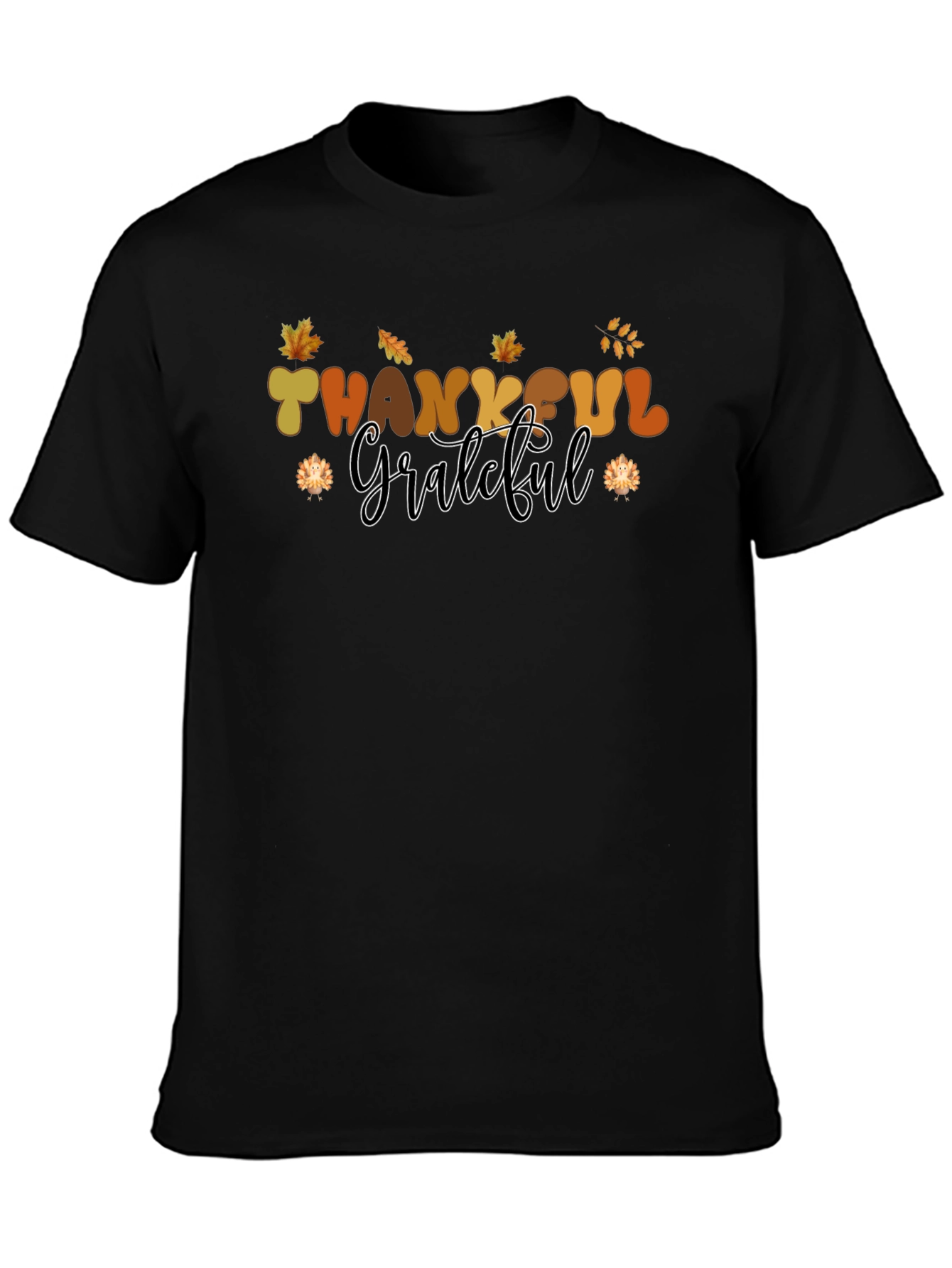 Thankful Grateful T-Shirt - Stylish Autumn Apparel