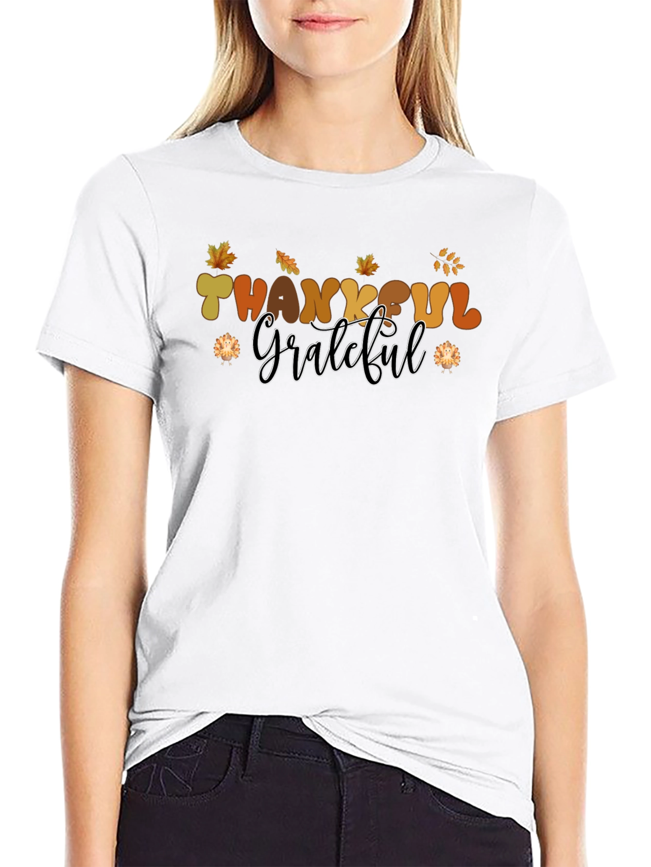 Thankful Grateful T-Shirt - Stylish Autumn Apparel
