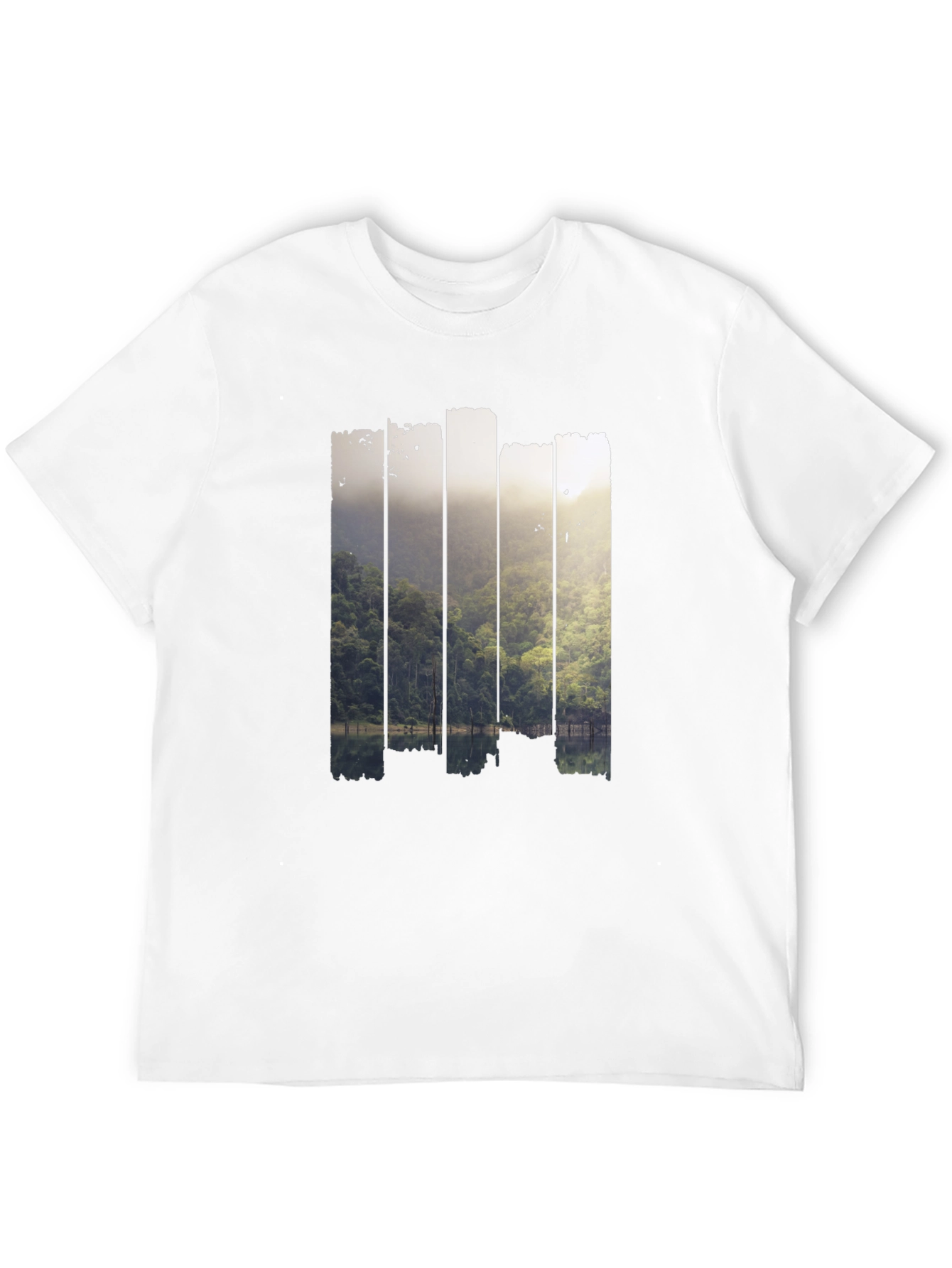 Nature Scene Graphic Black T-Shirt