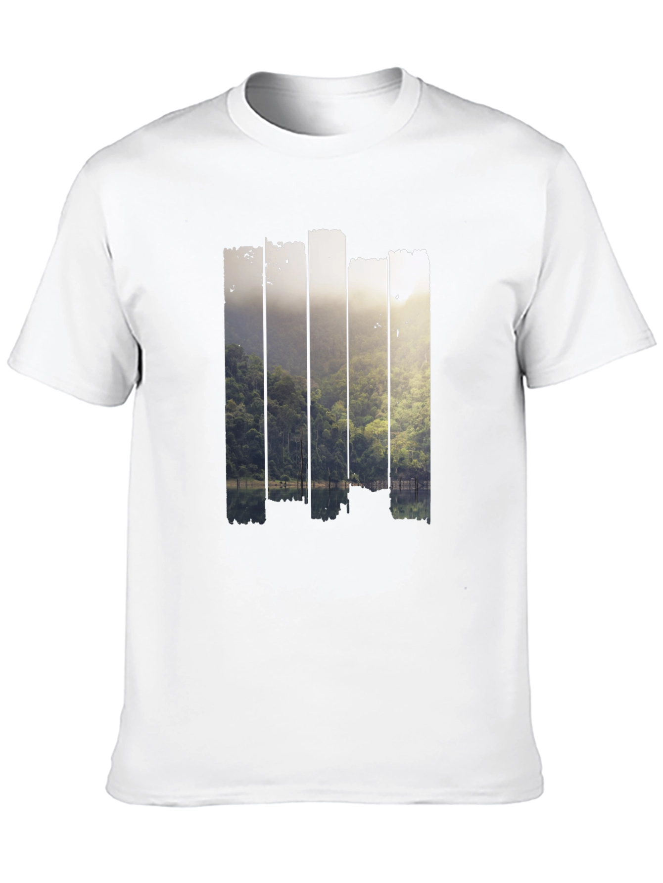 Nature Scene Graphic Black T-Shirt