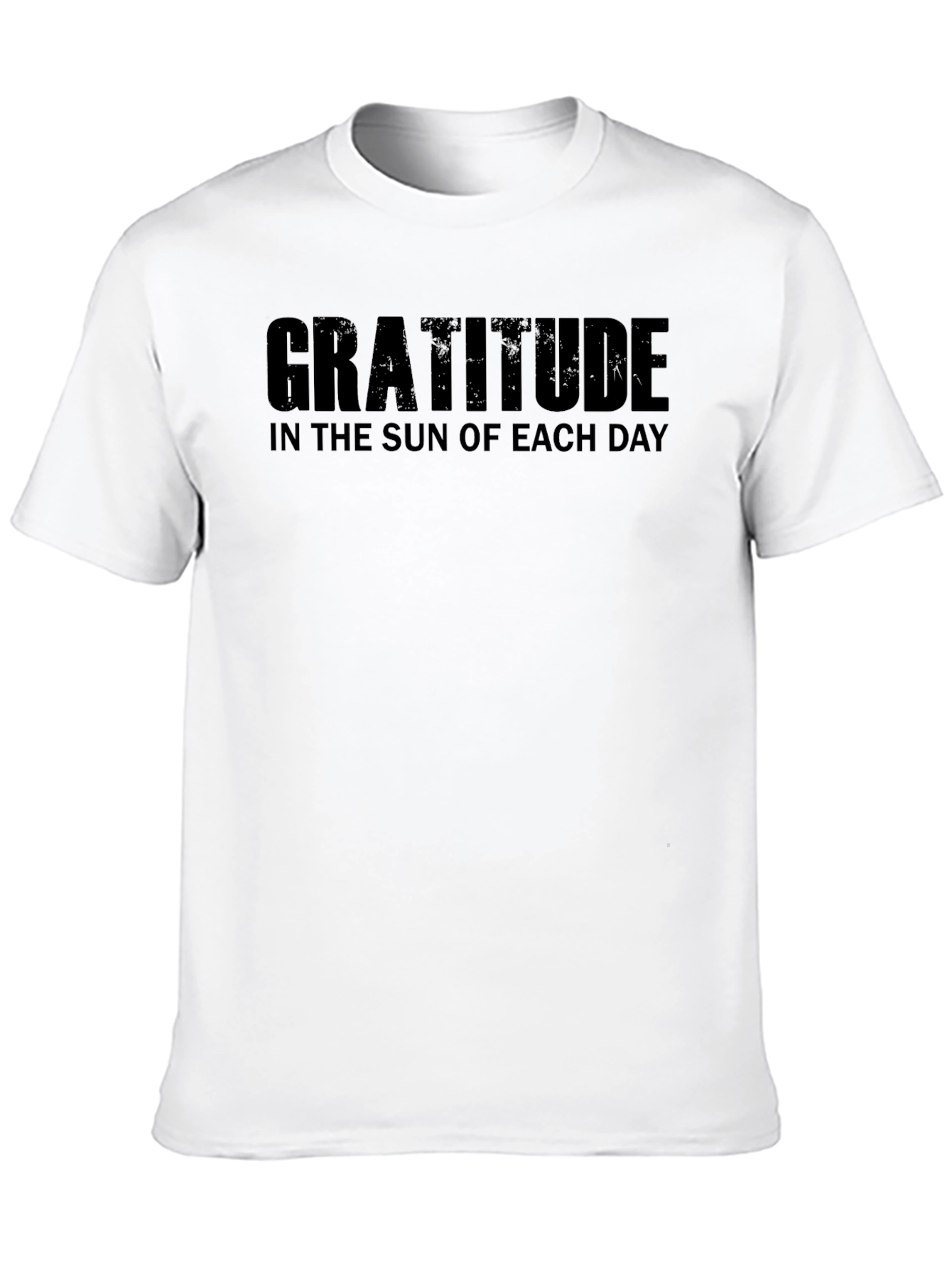 Gratitude T-Shirt - Mens Black Crew Neck Tee