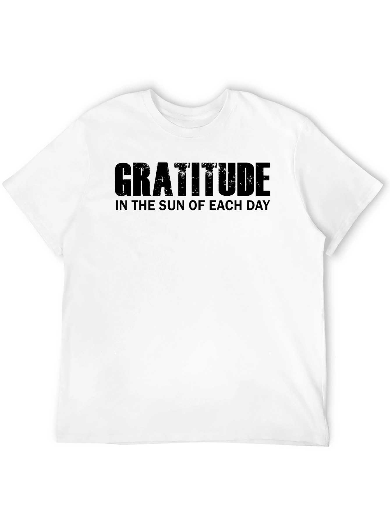 Gratitude T-Shirt - Mens Black Crew Neck Tee
