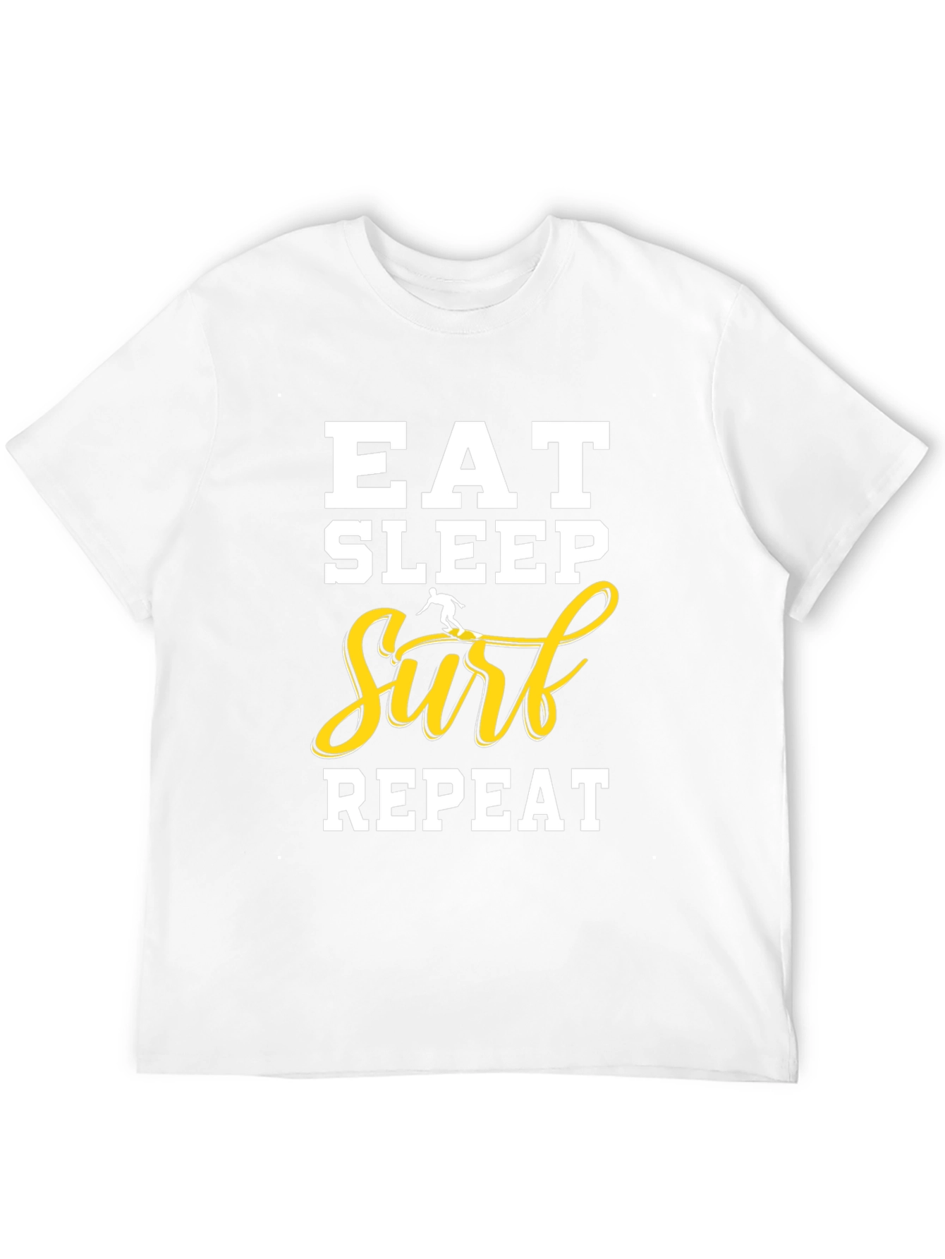 Eat Sleep Surf Repeat Black T-Shirt