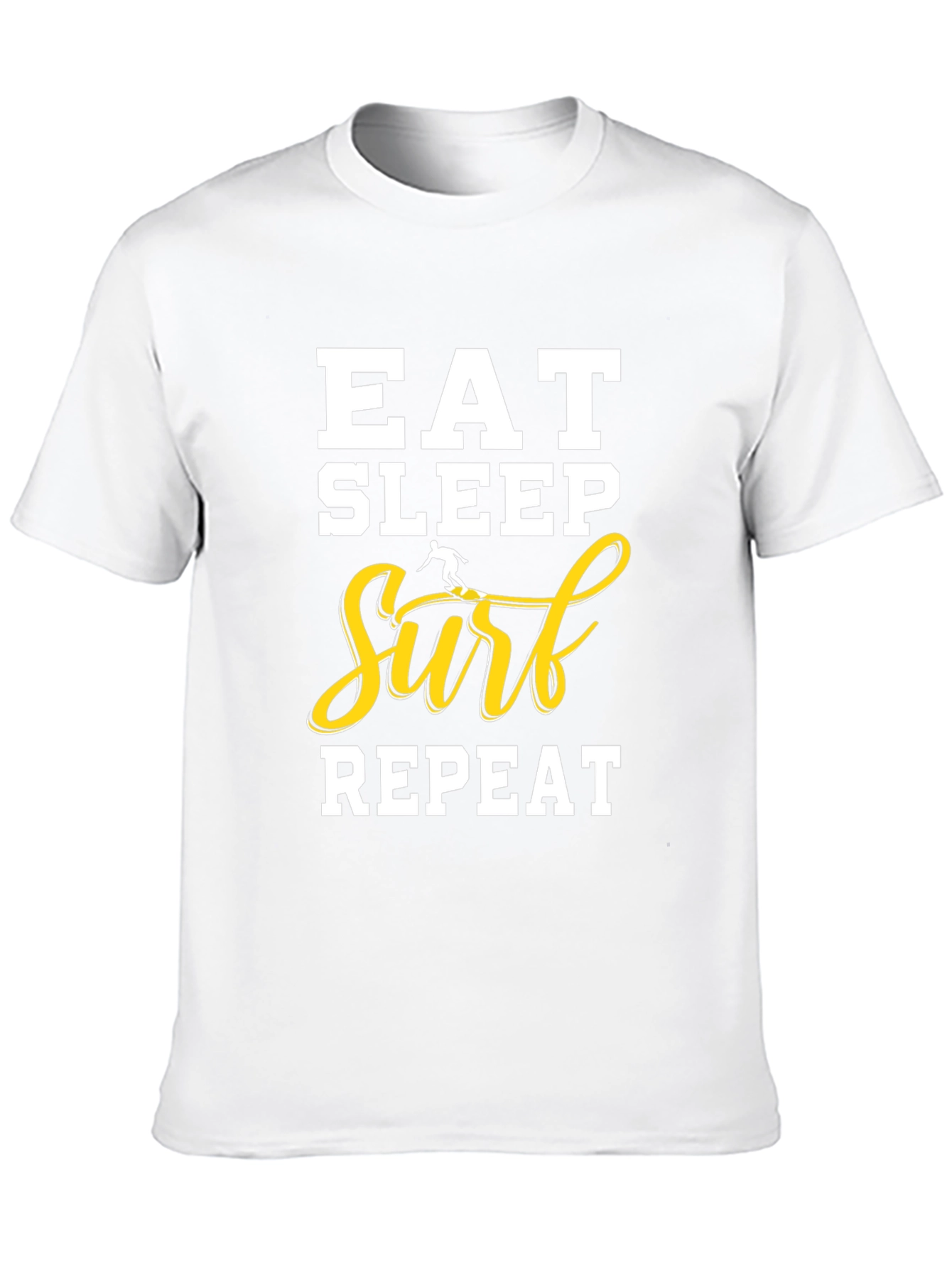 Eat Sleep Surf Repeat Black T-Shirt