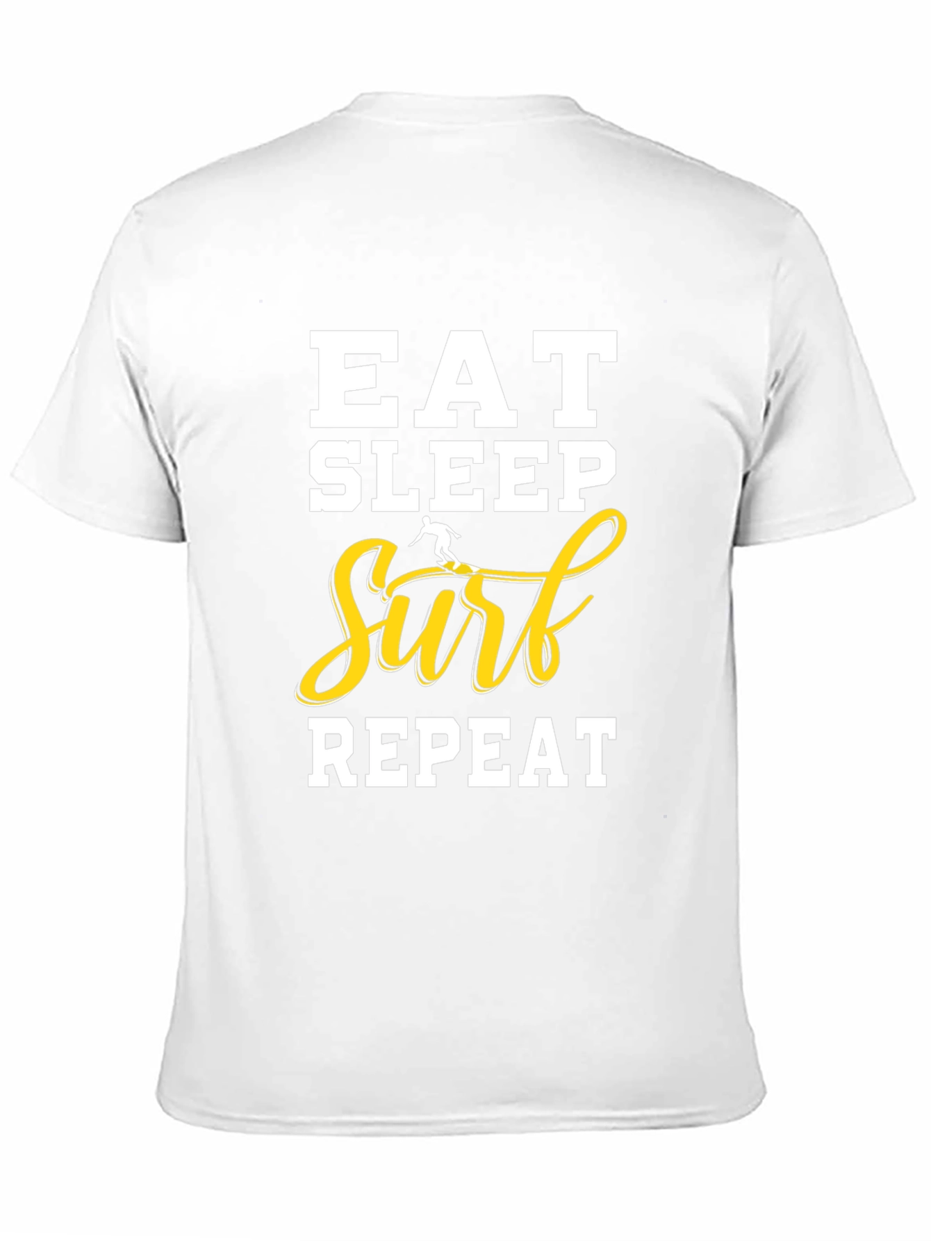 Eat Sleep Surf Repeat Black T-Shirt