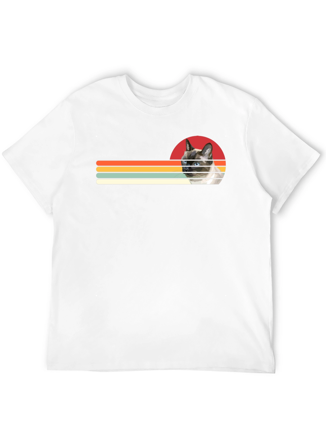 Retro Siamese Cat T-Shirt - Cool Graphic Tee