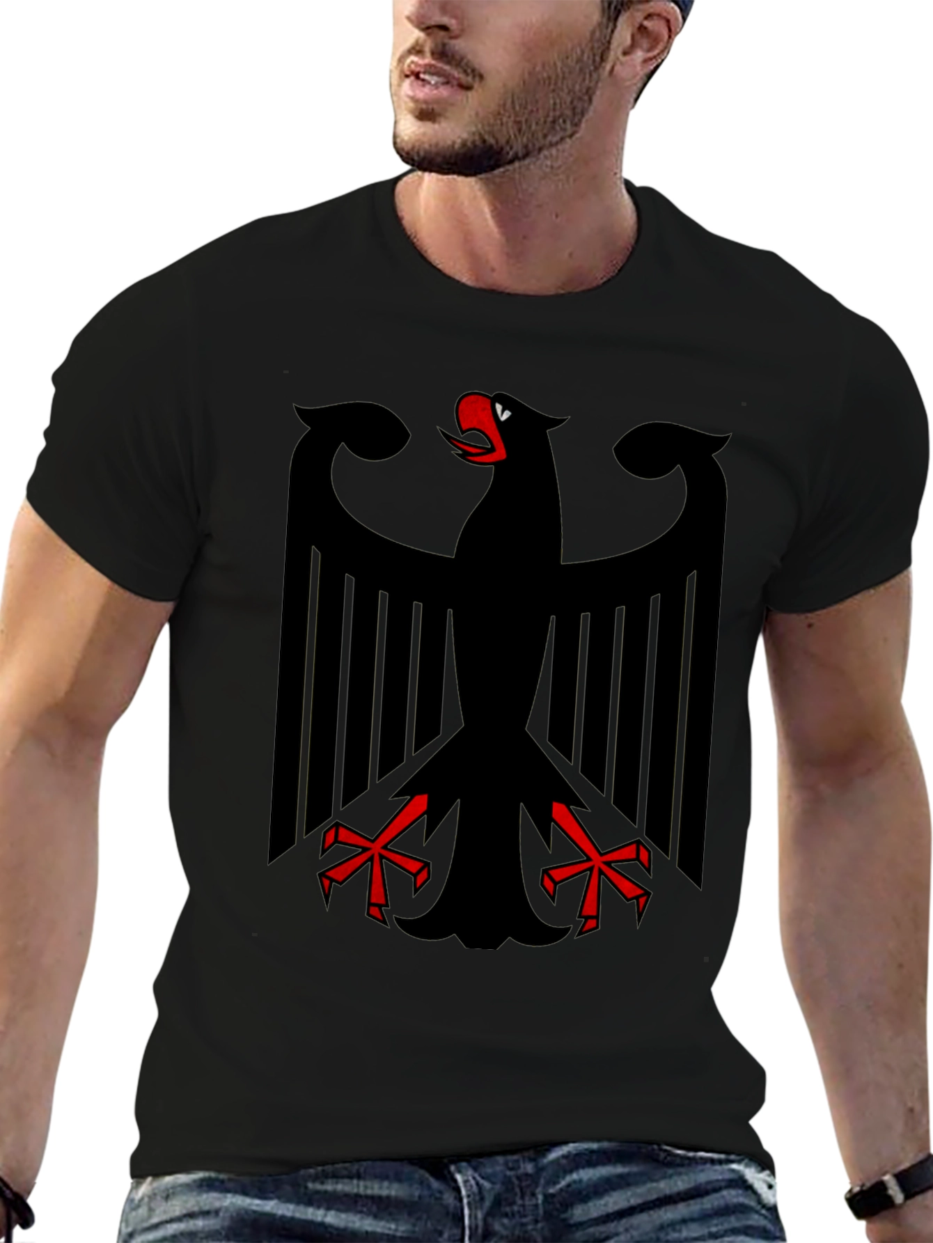 German Eagle Graphic Tee - Black