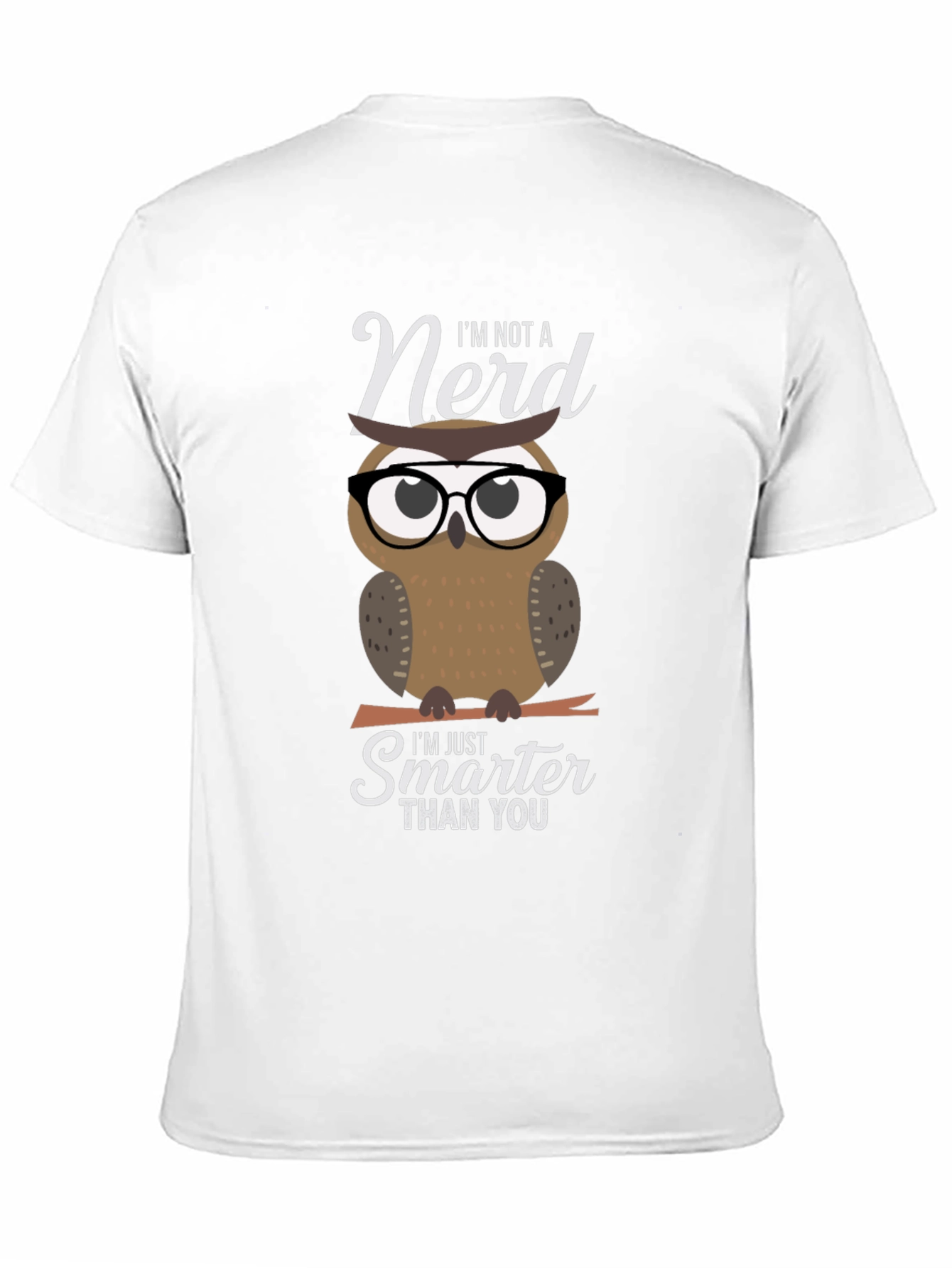 Smart Owl Graphic T-Shirt - Nerd Humor Tee