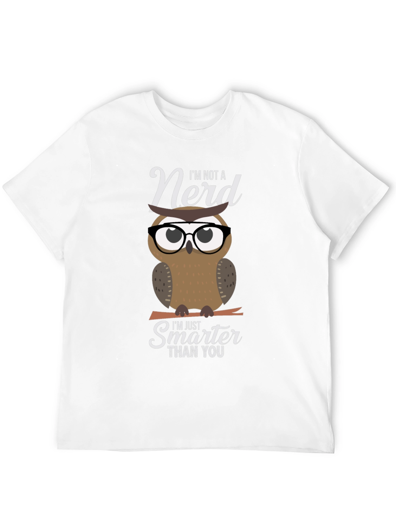 Smart Owl Graphic T-Shirt - Nerd Humor Tee