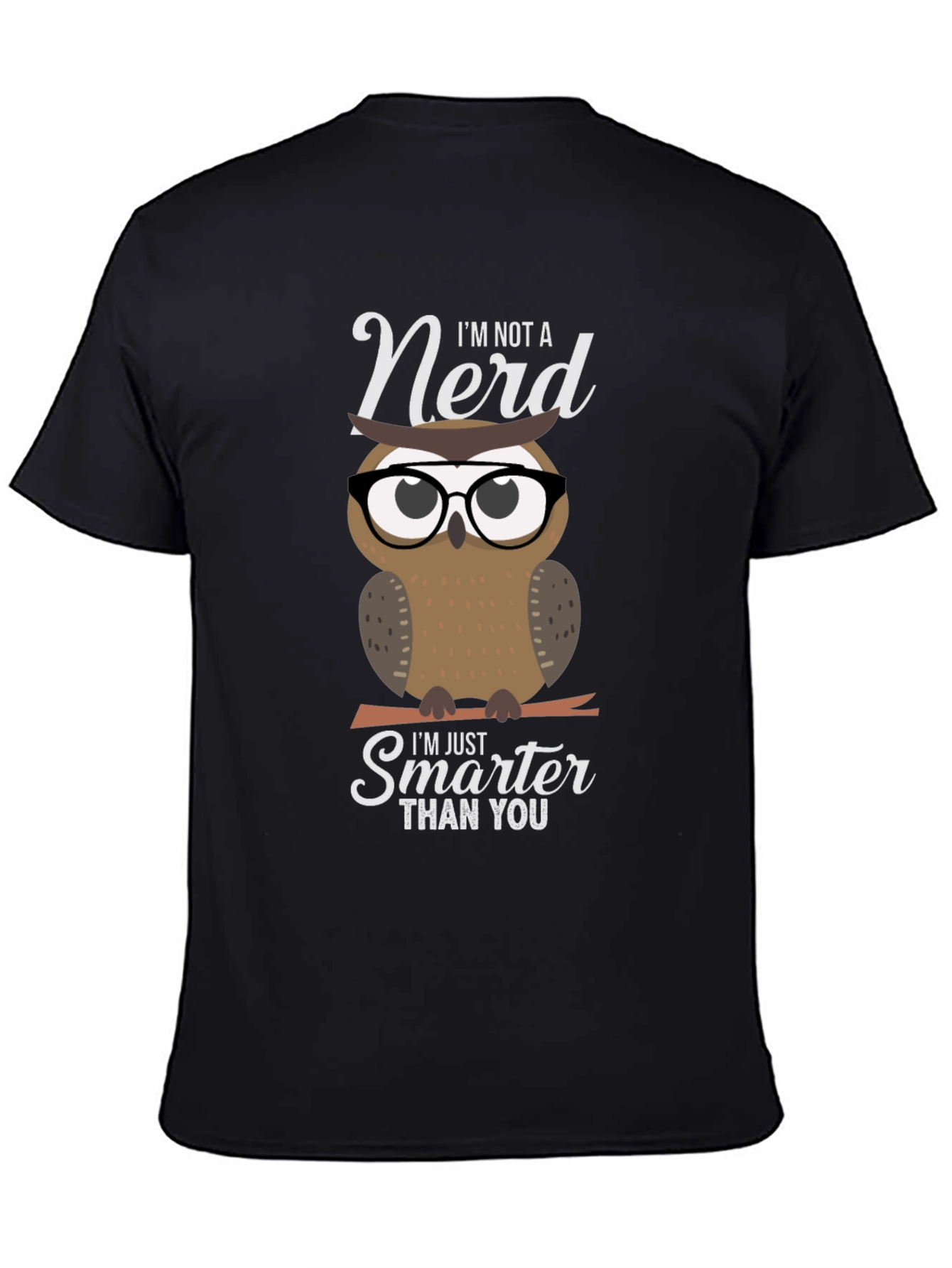 Smart Owl Graphic T-Shirt - Nerd Humor Tee