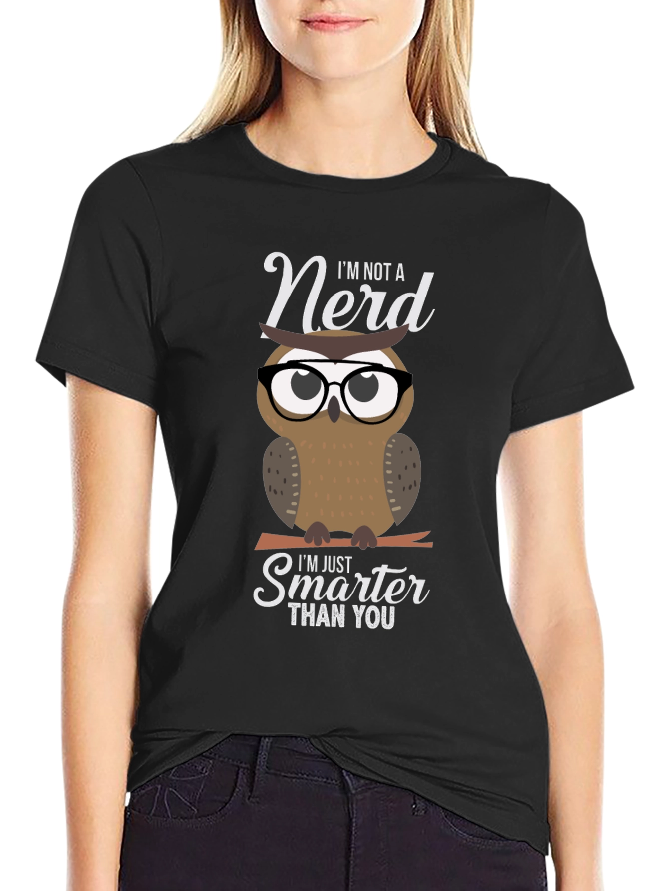 Smart Owl Graphic T-Shirt - Nerd Humor Tee