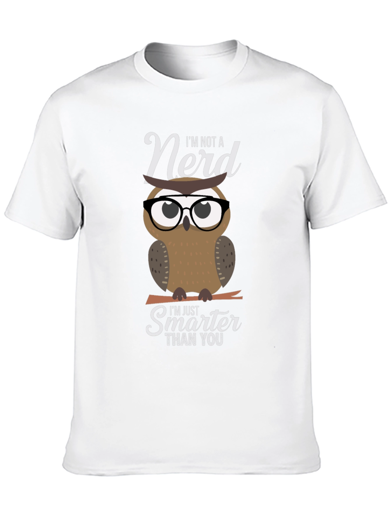 Smart Owl Graphic T-Shirt - Nerd Humor Tee
