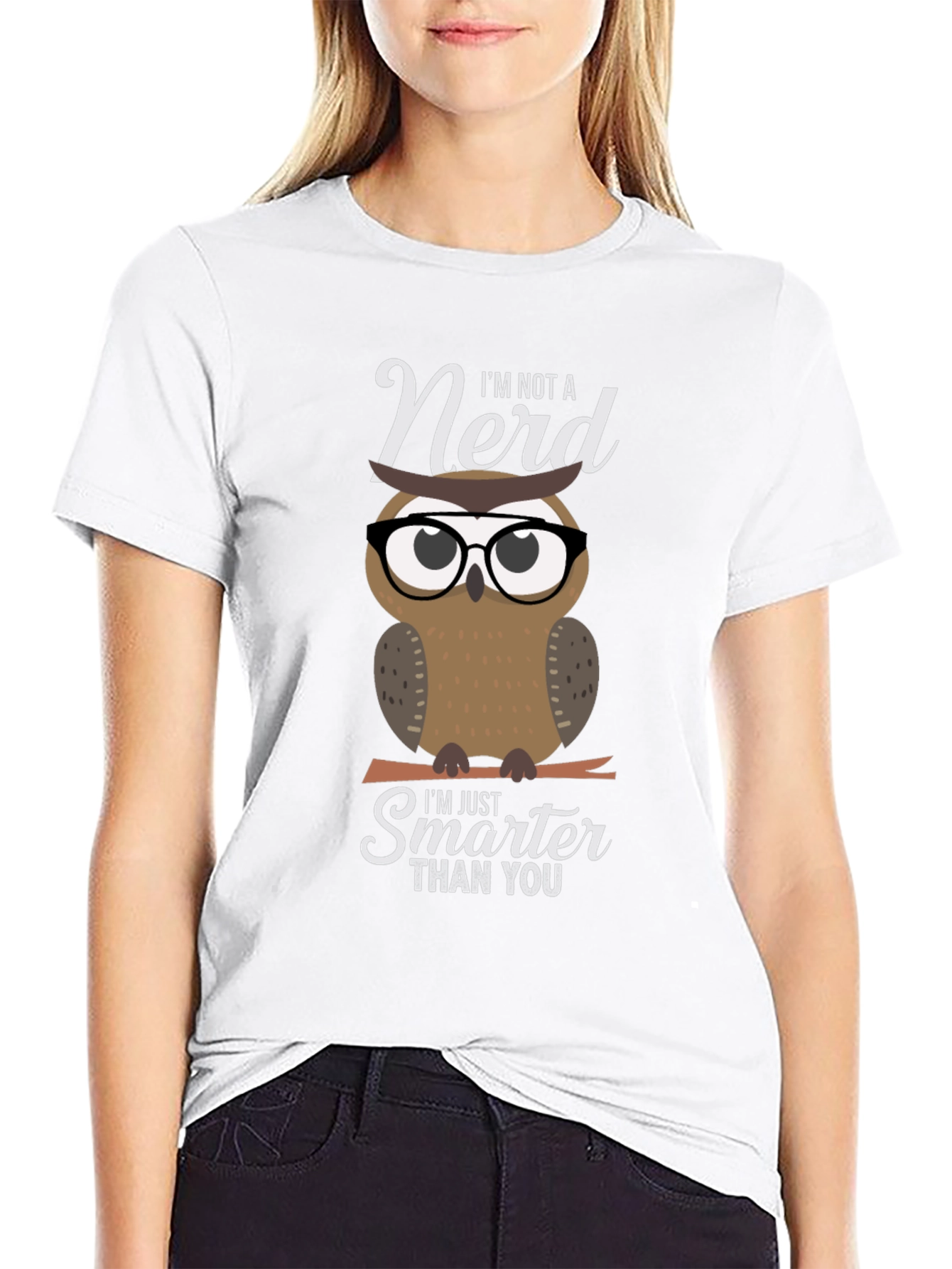Smart Owl Graphic T-Shirt - Nerd Humor Tee