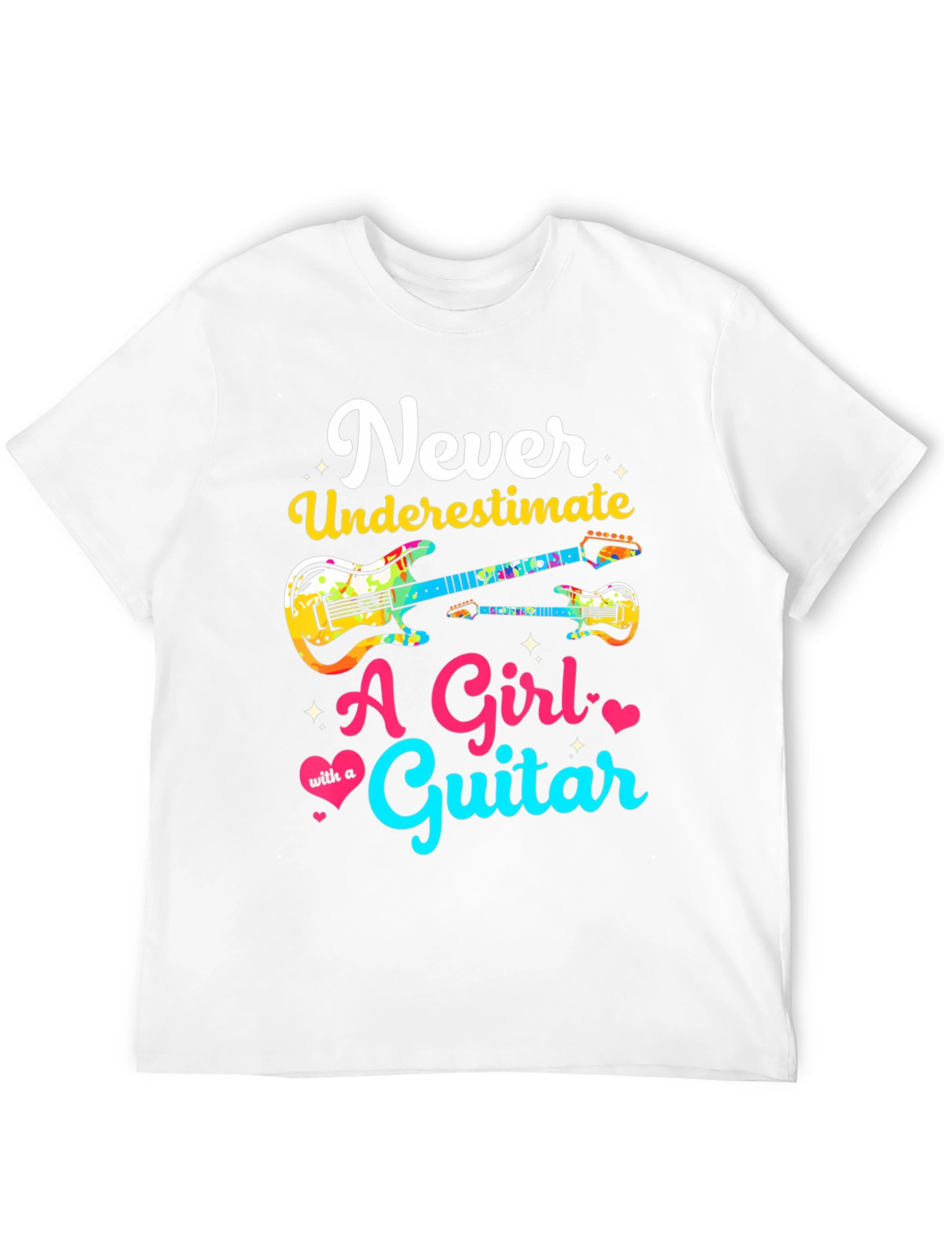 Never Underestimate Guitar Girl T-Shirt