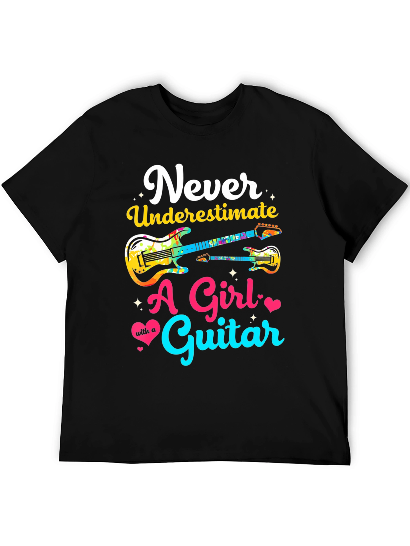 Never Underestimate Guitar Girl T-Shirt